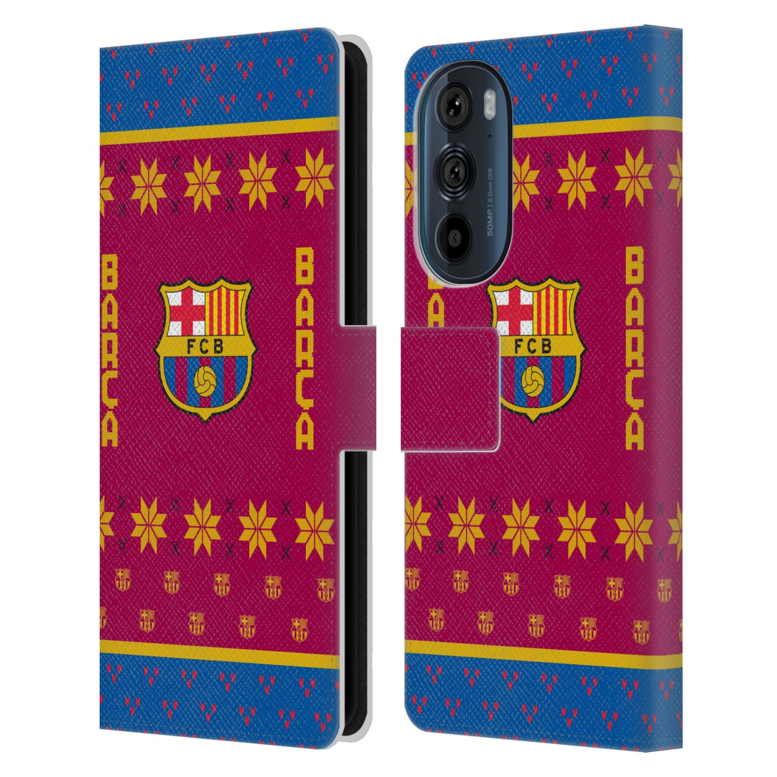 Pouzdro na mobil Motorola EDGE 30 - HEAD CASE - FC Barcelona - Vánoční dres