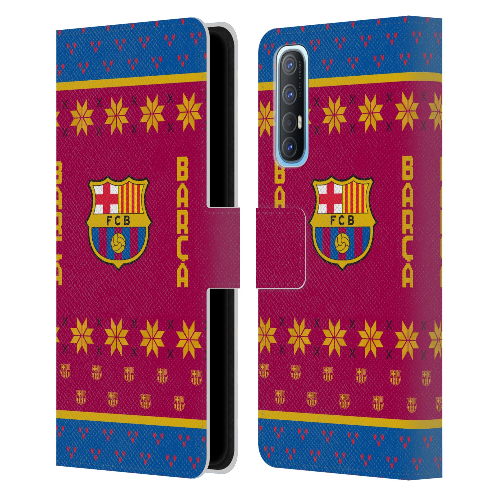 Pouzdro na mobil Oppo Find X2 NEO - HEAD CASE - FC Barcelona - Vánoční dres