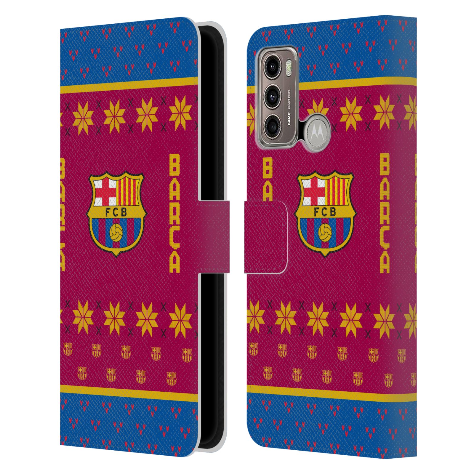 Pouzdro na mobil Motorola Moto G60 - HEAD CASE - FC Barcelona - Vánoční dres