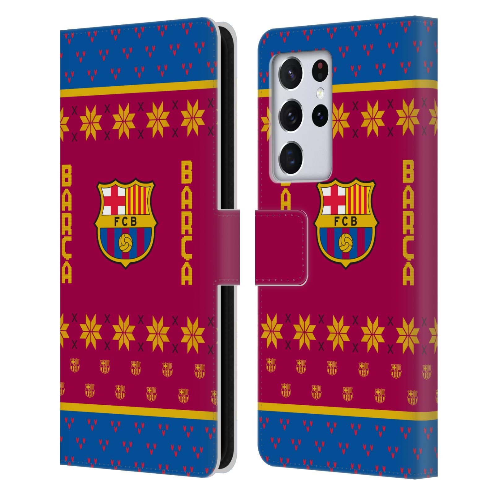 Pouzdro na mobil Samsung Galaxy S21 ULTRA 5G  - HEAD CASE - FC Barcelona - Vánoční dres