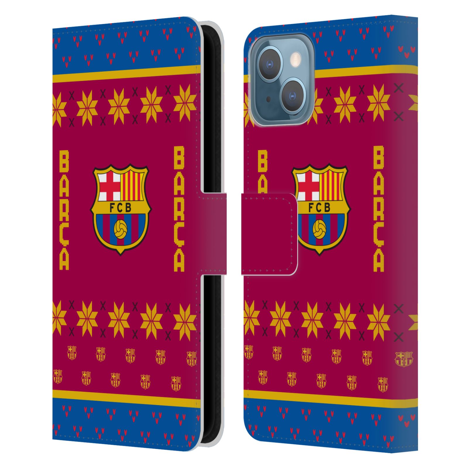 Pouzdro na mobil Apple Iphone 13 - HEAD CASE - FC Barcelona - Vánoční dres