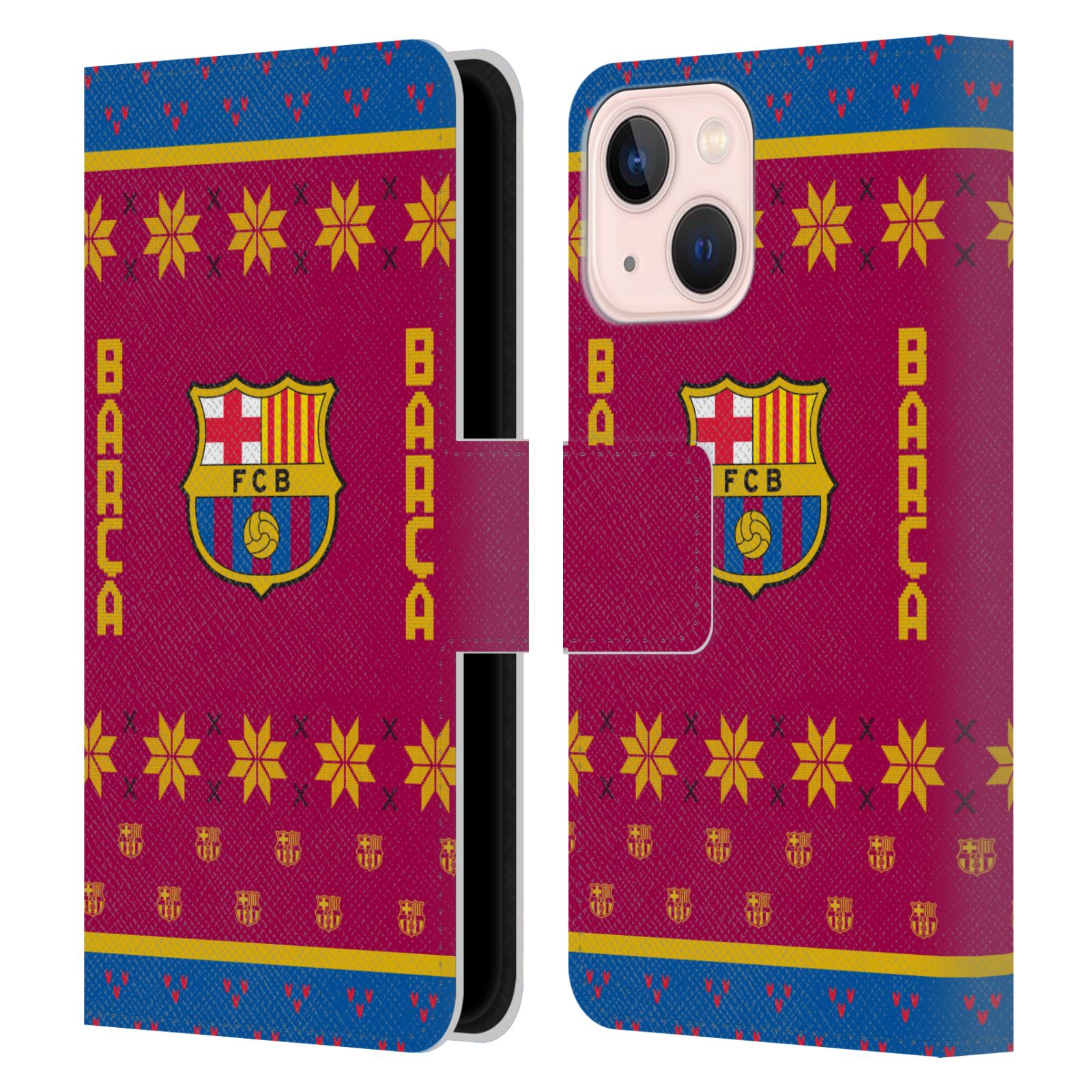 Pouzdro na mobil Apple Iphone 13 MINI - HEAD CASE - FC Barcelona - Vánoční dres