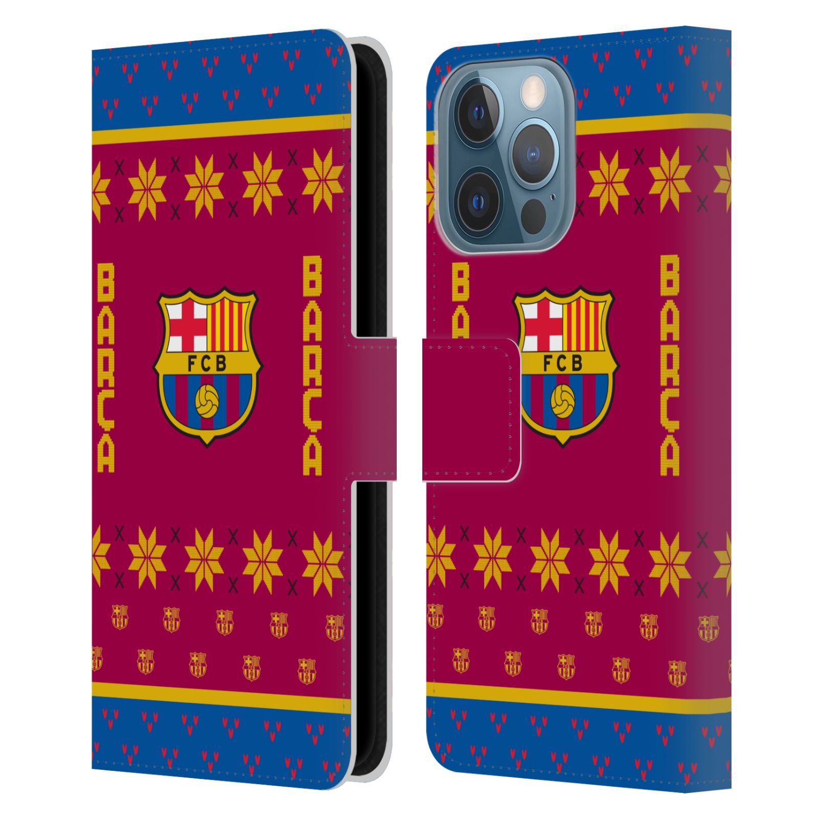 Pouzdro na mobil Apple Iphone 13 Pro - HEAD CASE - FC Barcelona - Vánoční dres
