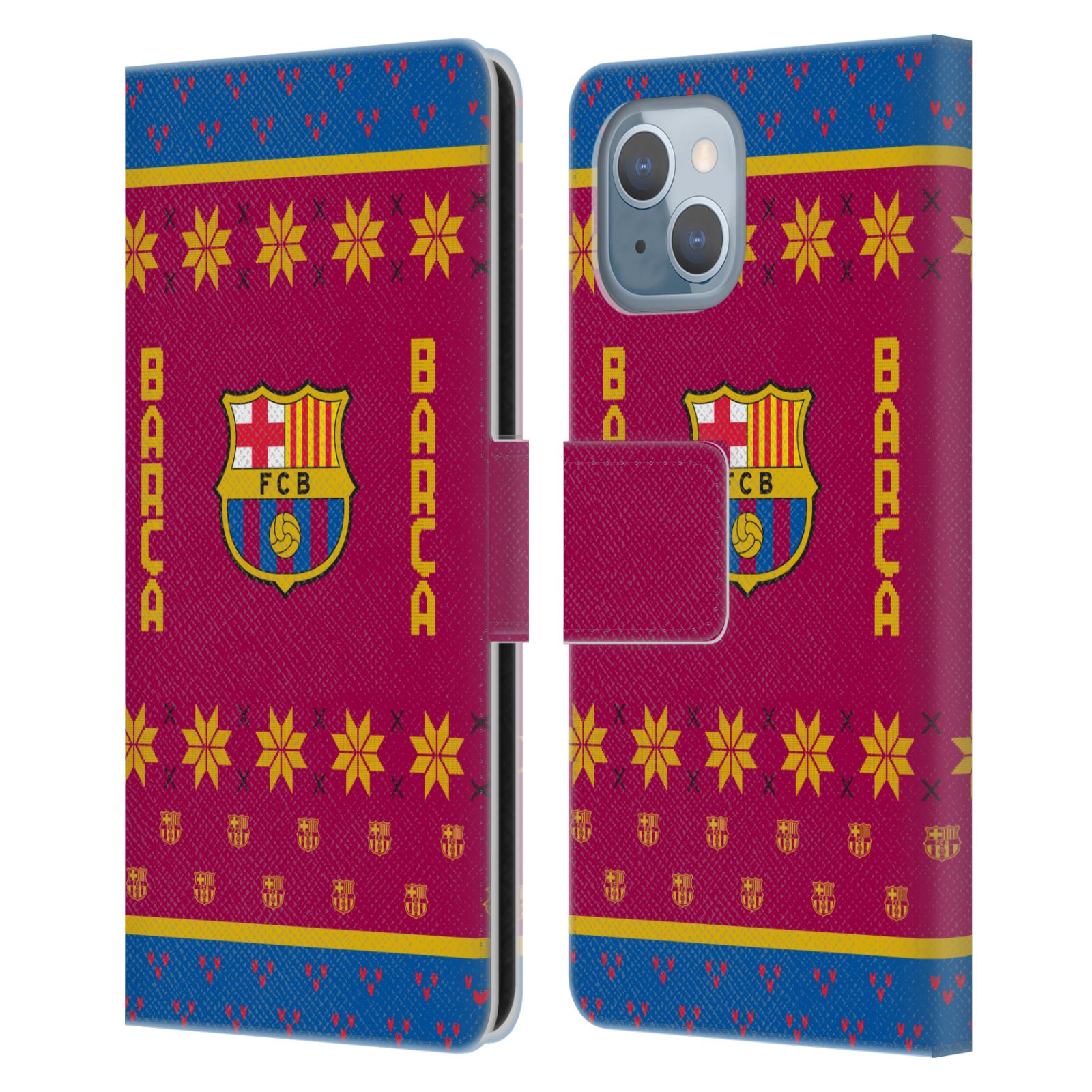 Pouzdro na mobil Apple Iphone 14 - HEAD CASE - FC Barcelona - Vánoční dres