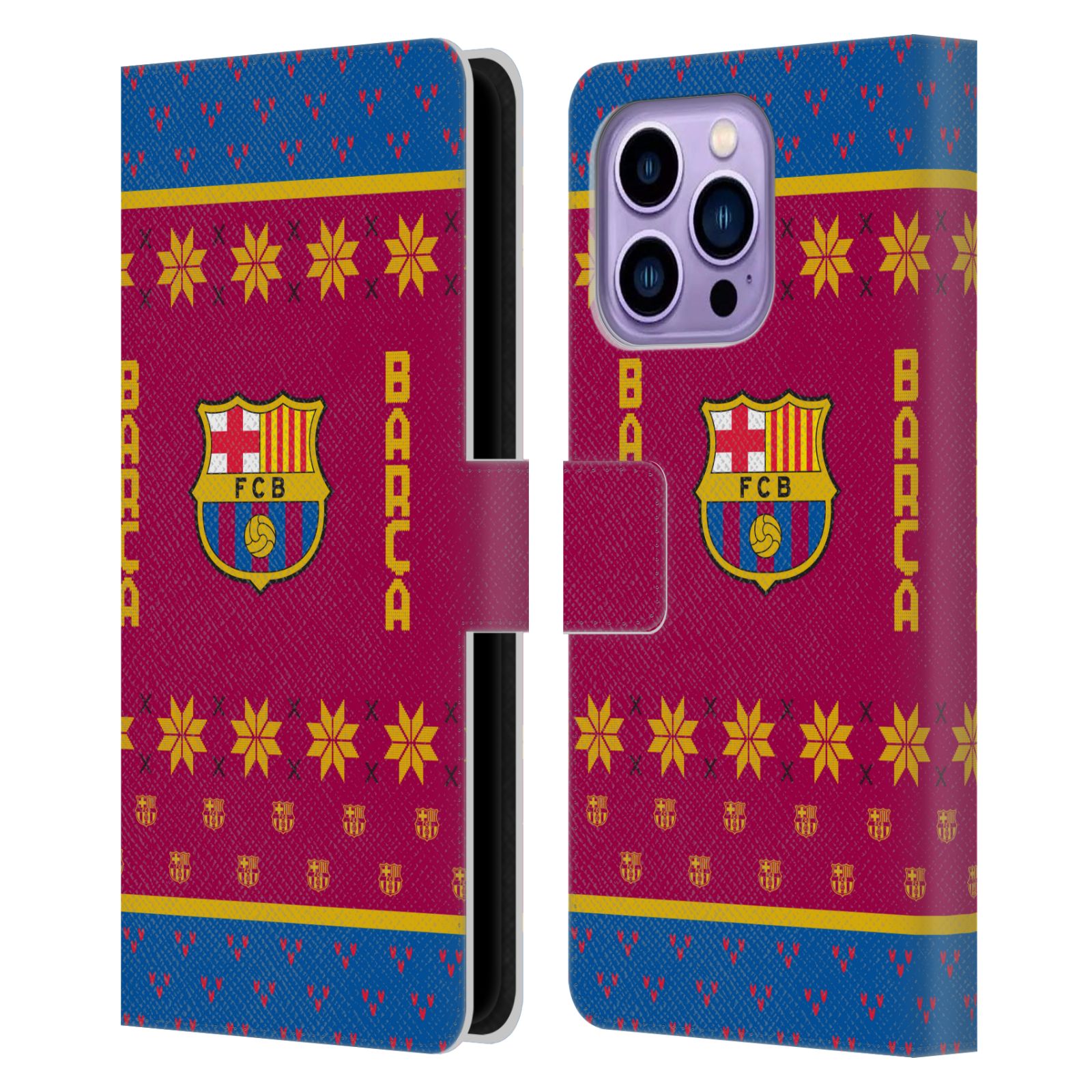 Pouzdro na mobil Apple Iphone 14 PRO MAX - HEAD CASE - FC Barcelona - Vánoční dres