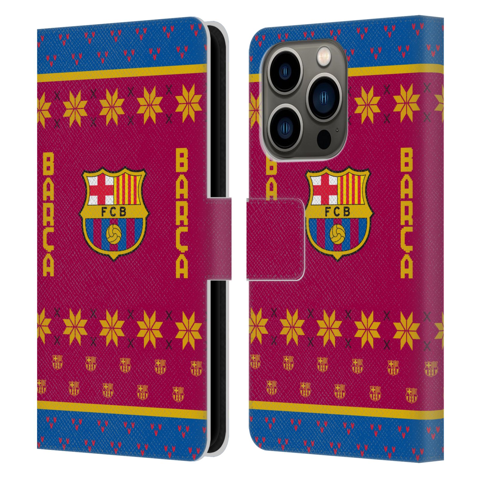 Pouzdro na mobil Apple Iphone 14 PRO - HEAD CASE - FC Barcelona - Vánoční dres