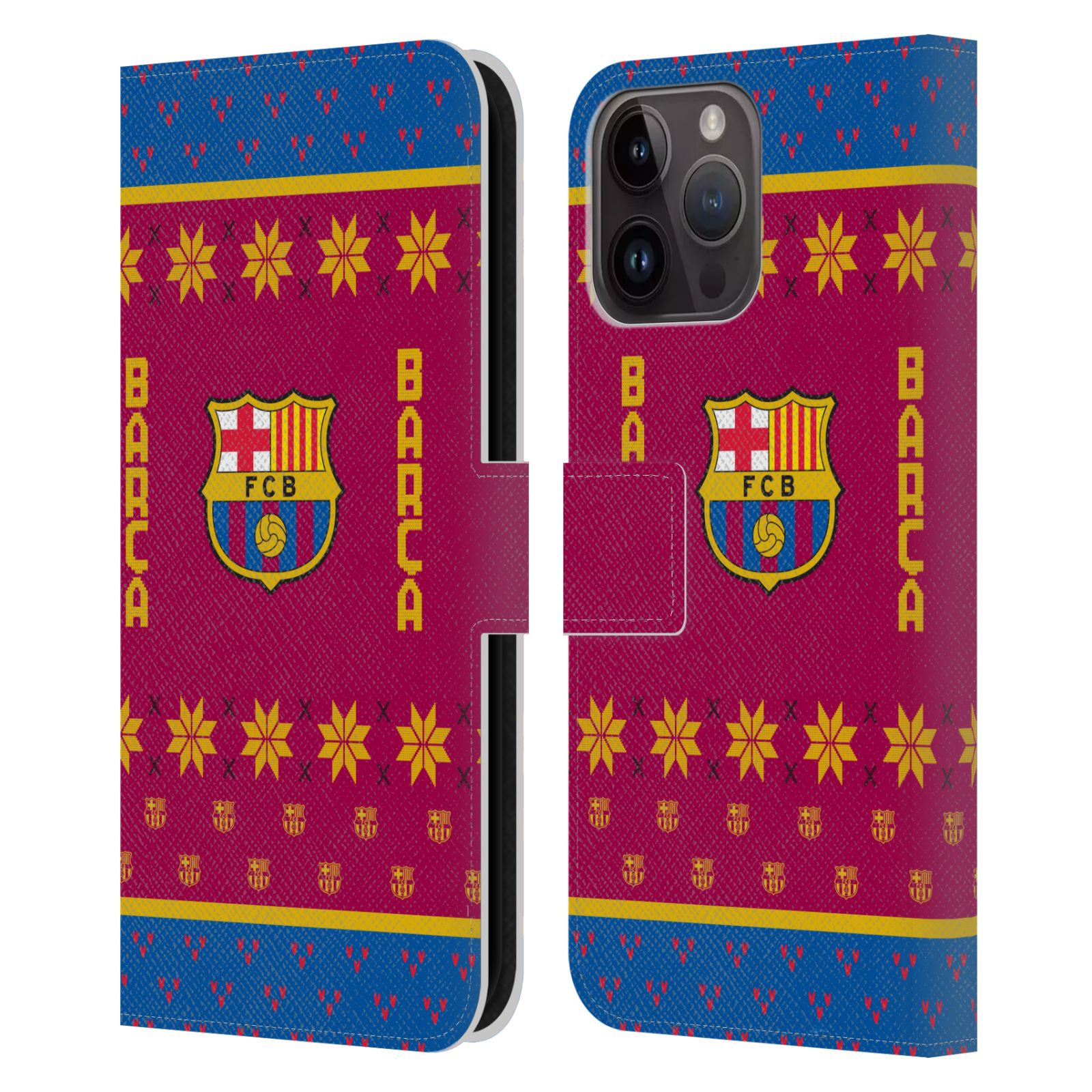 Pouzdro na mobil Apple Iphone 15 PRO MAX - HEAD CASE - FC Barcelona - Vánoční dres