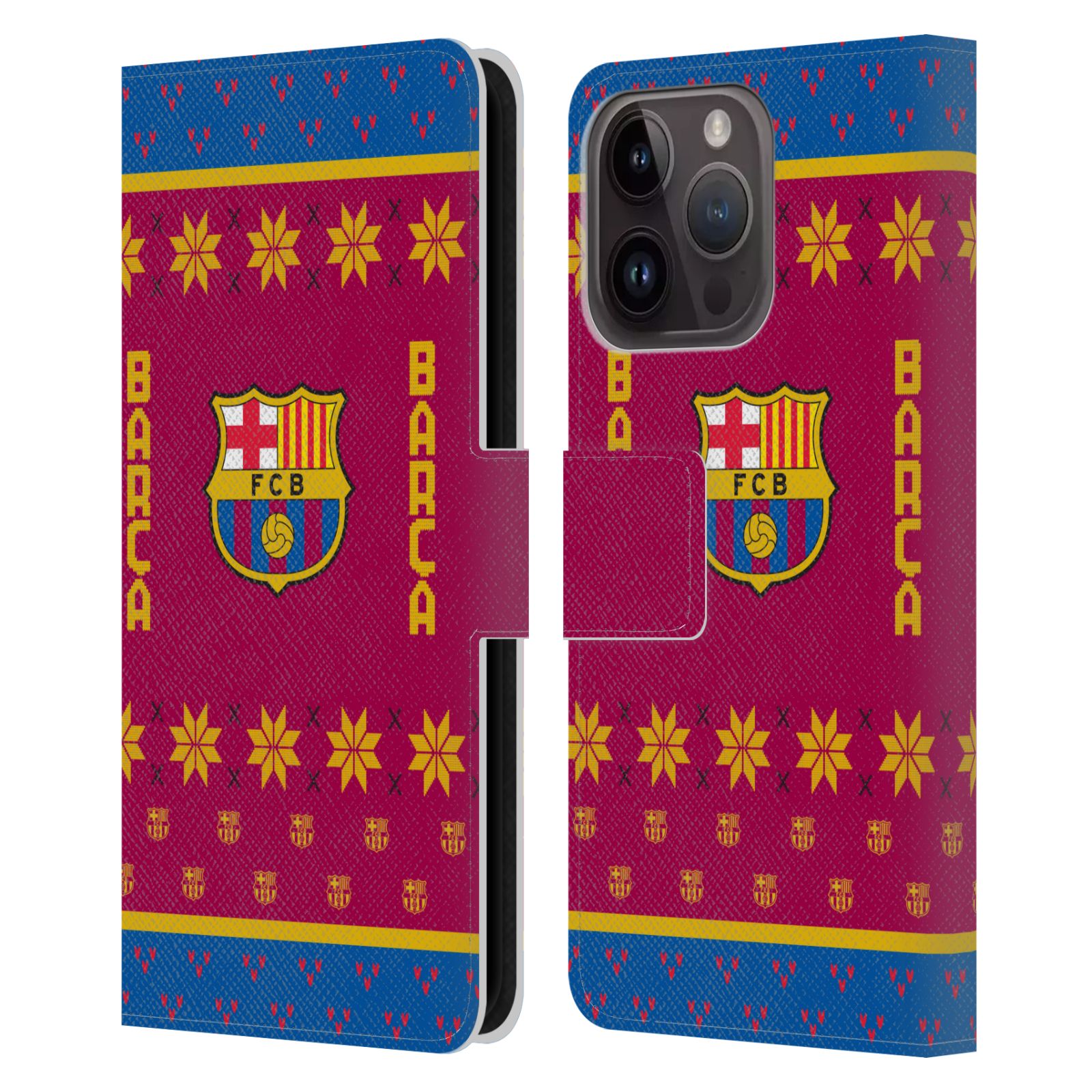 Pouzdro na mobil Apple Iphone 15 PRO - HEAD CASE - FC Barcelona - Vánoční dres