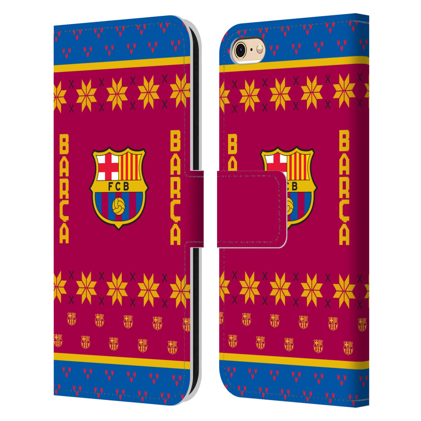 Pouzdro na mobil Apple Iphone 6 / 6S - HEAD CASE - FC Barcelona - Vánoční dres