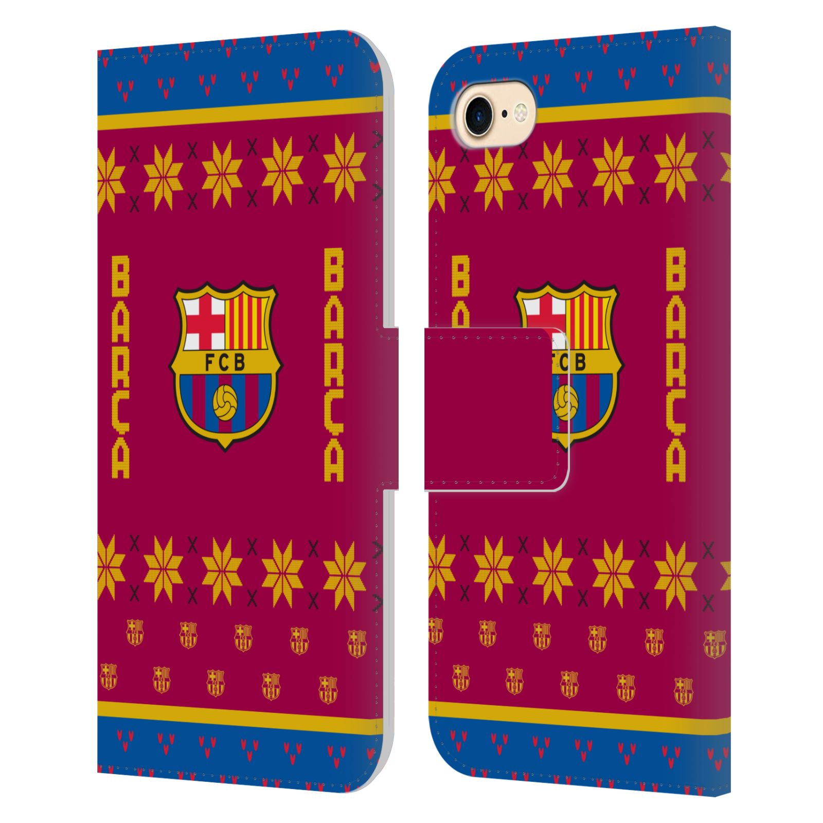 Pouzdro na mobil Apple Iphone 7/8/SE2020 - HEAD CASE - FC Barcelona - Vánoční dres