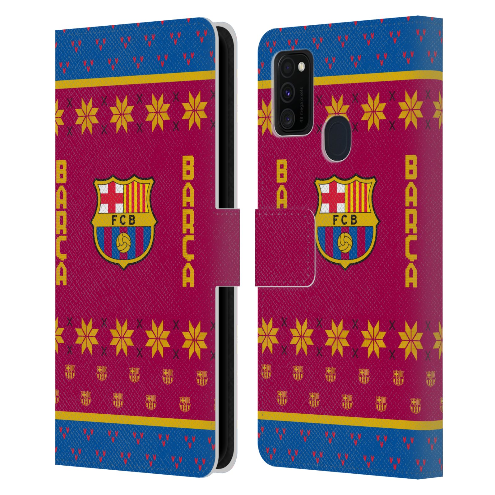 Pouzdro na mobil Samsung Galaxy M21 - HEAD CASE - FC Barcelona - Vánoční dres