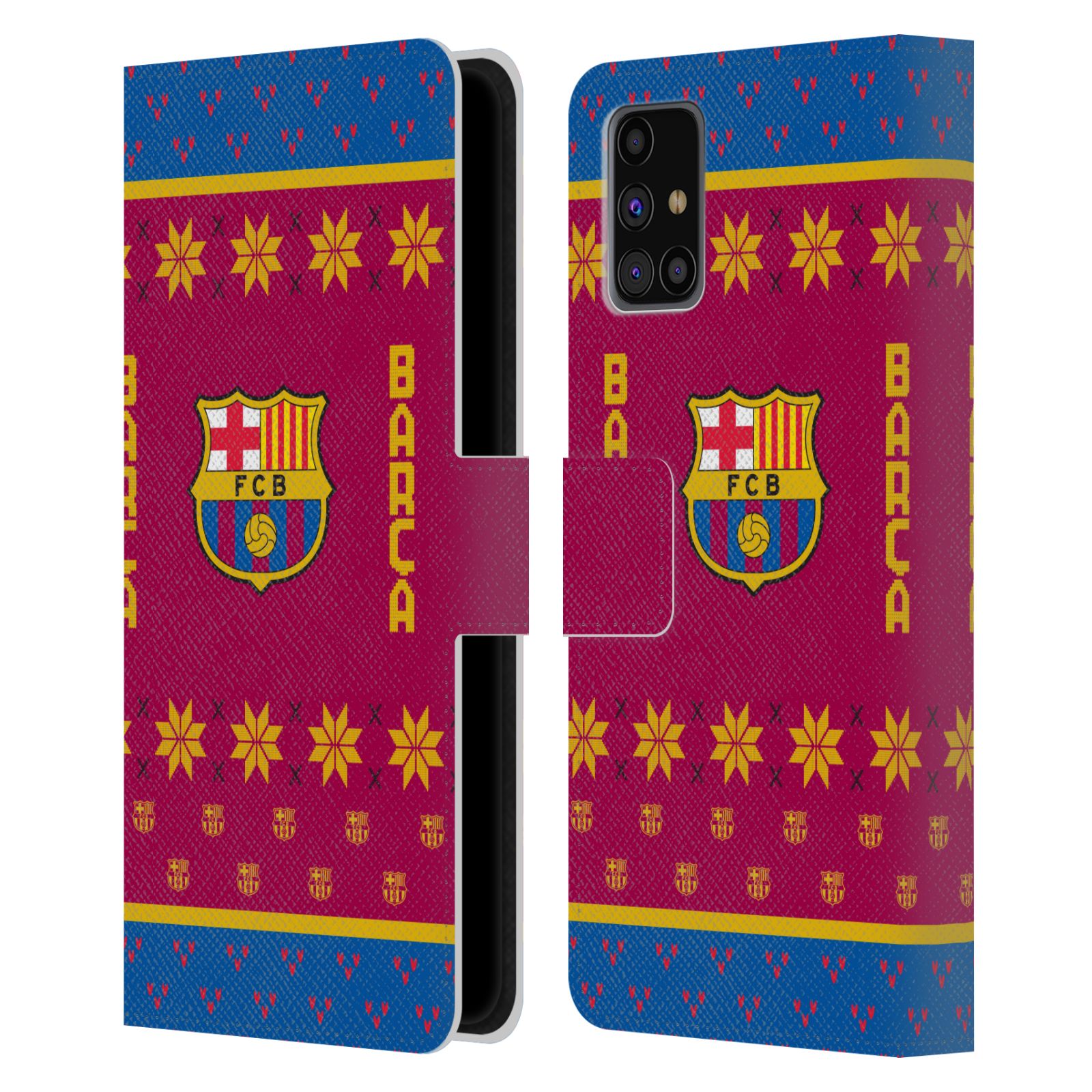 Pouzdro na mobil Samsung Galaxy M31s - HEAD CASE - FC Barcelona - Vánoční dres