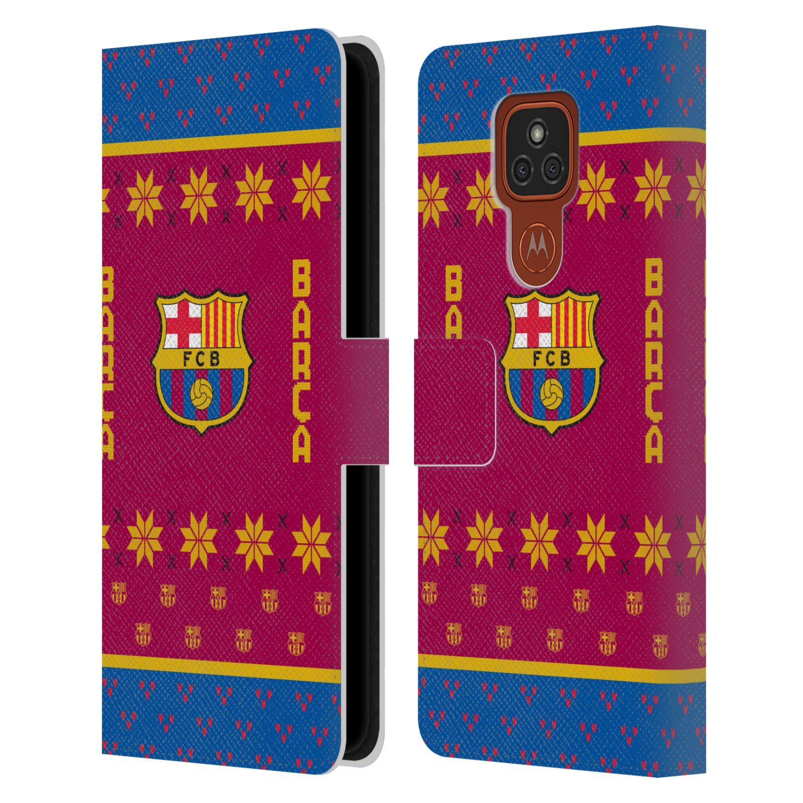 Pouzdro na mobil Motorola Moto E7 Plus - HEAD CASE - FC Barcelona - Vánoční dres