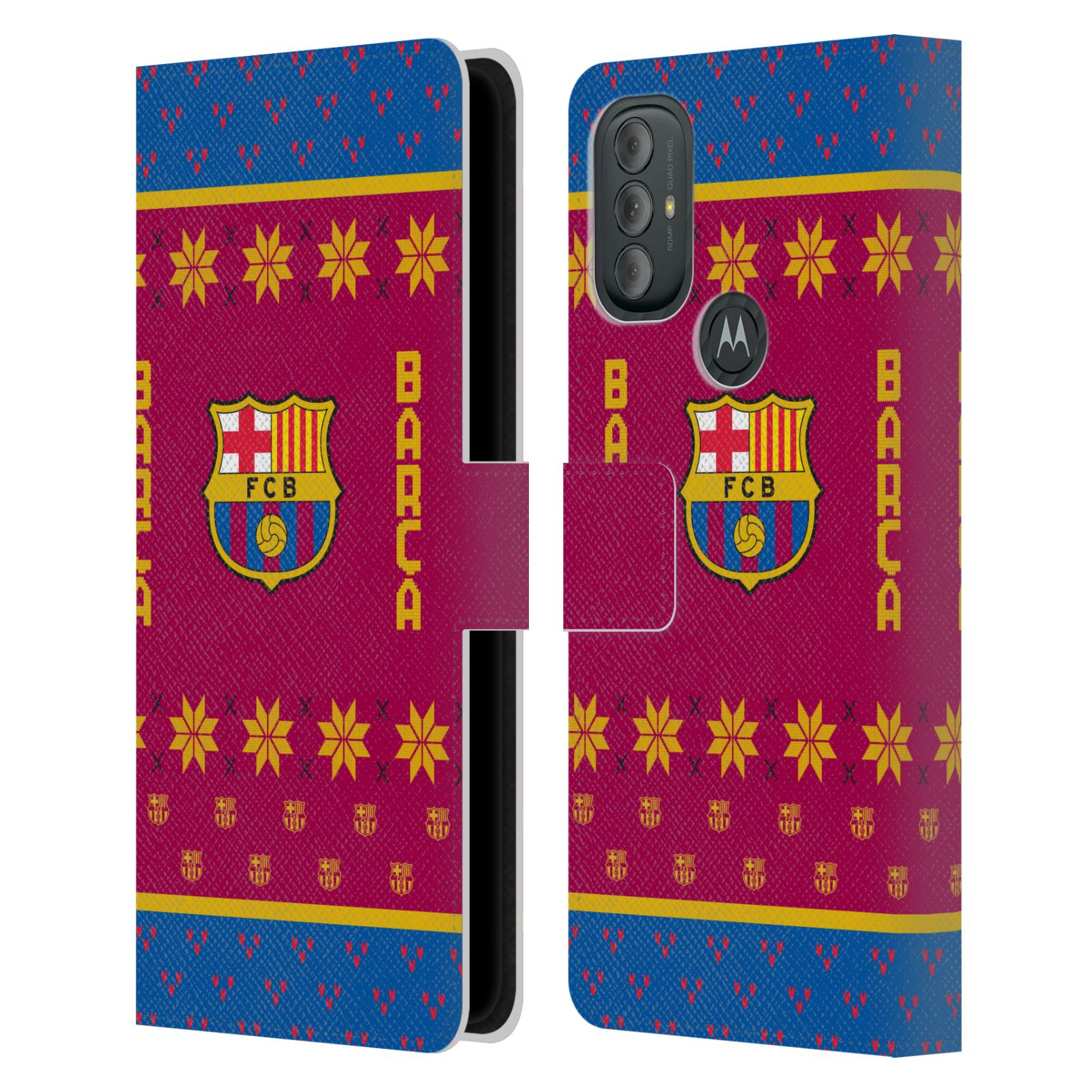 Pouzdro na mobil Motorola Moto G10 / G30 - HEAD CASE - FC Barcelona - Vánoční dres