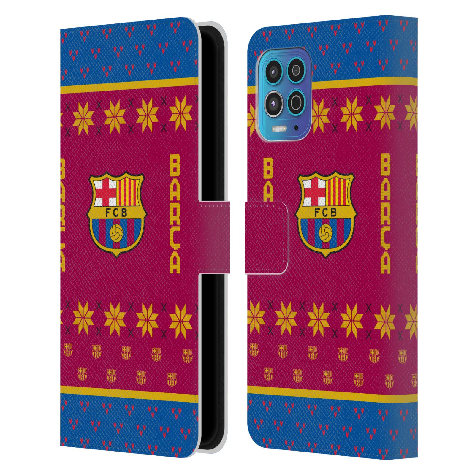 Pouzdro na mobil Motorola Moto G100 - HEAD CASE - FC Barcelona - Vánoční dres