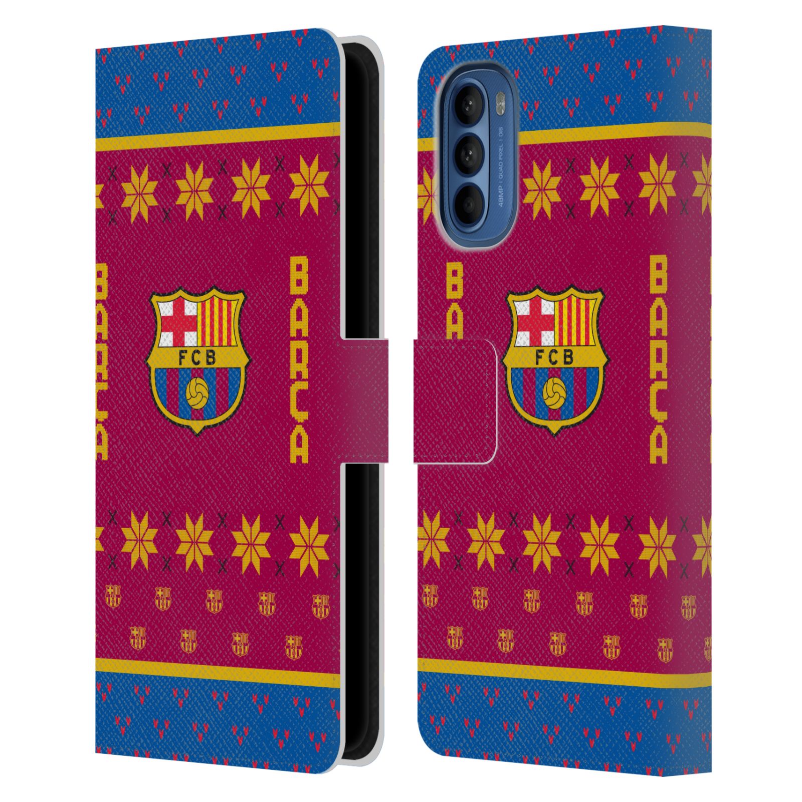 Pouzdro na mobil Motorola Moto G41 - HEAD CASE - FC Barcelona - Vánoční dres