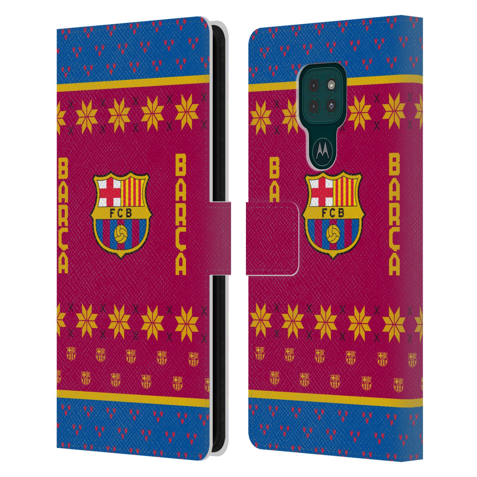 Pouzdro na mobil Motorola Moto G9 PLAY - HEAD CASE - FC Barcelona - Vánoční dres