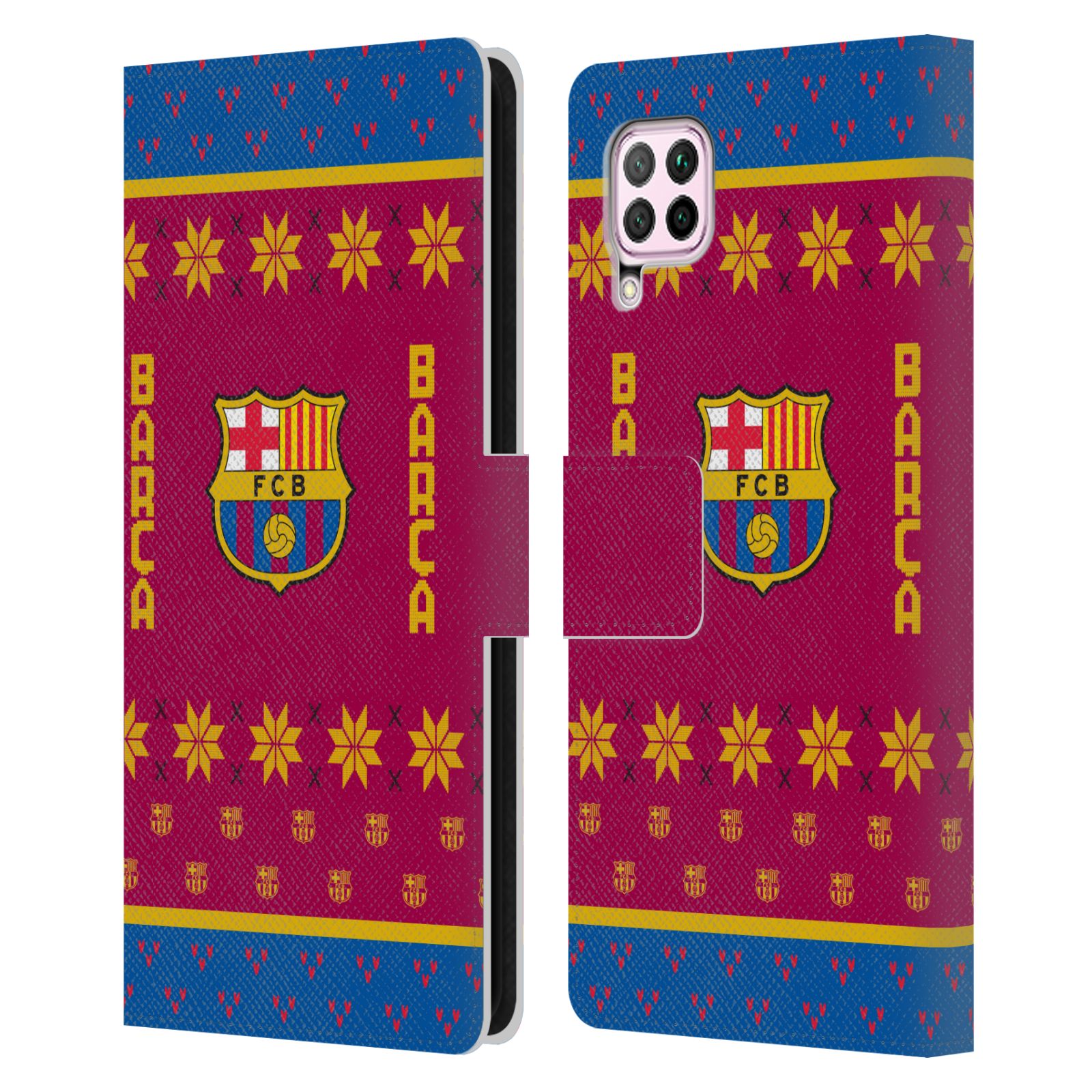 Pouzdro na mobil Huawei P40 LITE - HEAD CASE - FC Barcelona - Vánoční dres