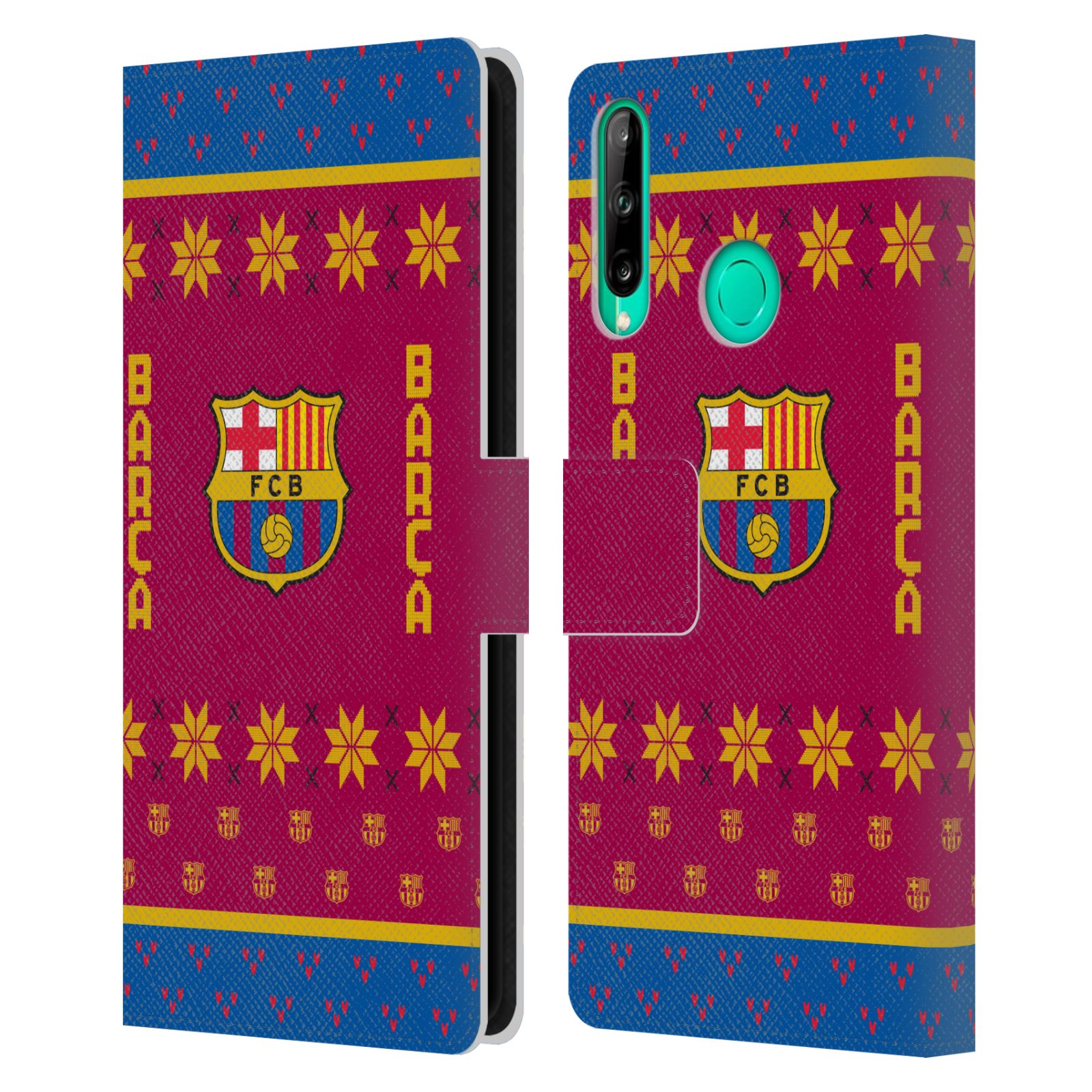 Pouzdro na mobil Huawei P40 LITE E - HEAD CASE - FC Barcelona - Vánoční dres