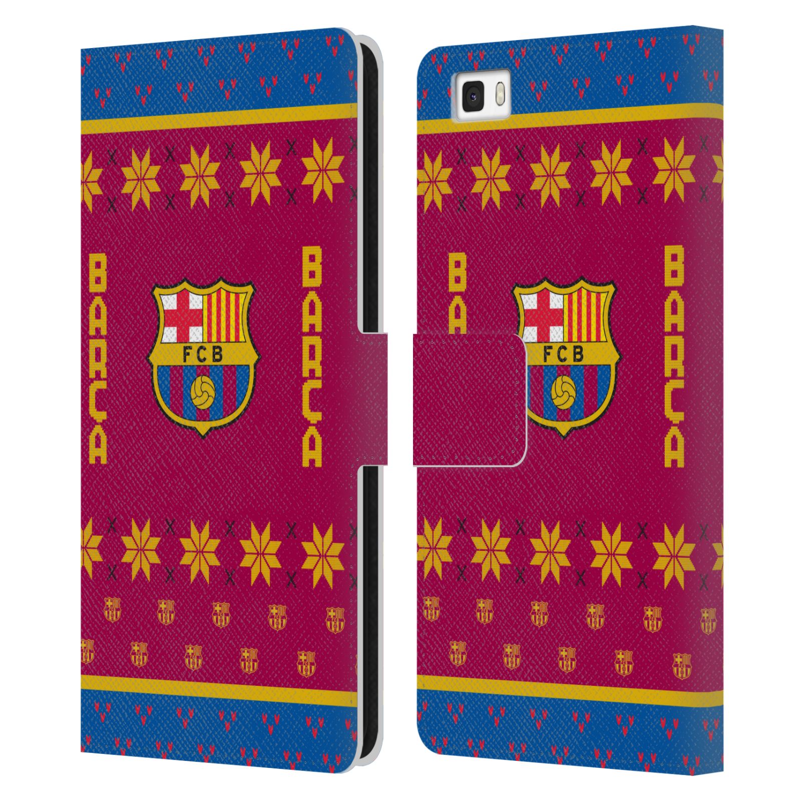 Pouzdro na mobil Huawei P8 LITE - HEAD CASE - FC Barcelona - Vánoční dres