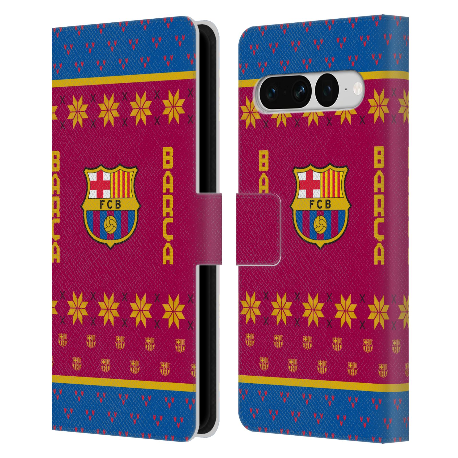 Pouzdro na mobil Google Pixel 7 PRO  - HEAD CASE - FC Barcelona - Vánoční dres