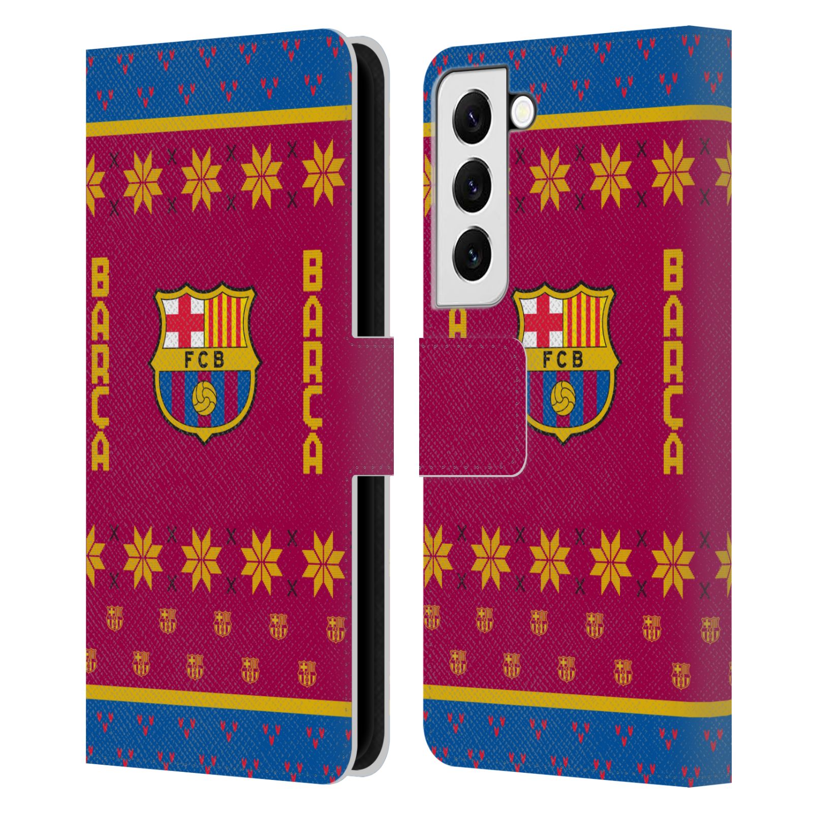 Pouzdro na mobil Samsung Galaxy S22 5G - HEAD CASE - FC Barcelona - Vánoční dres