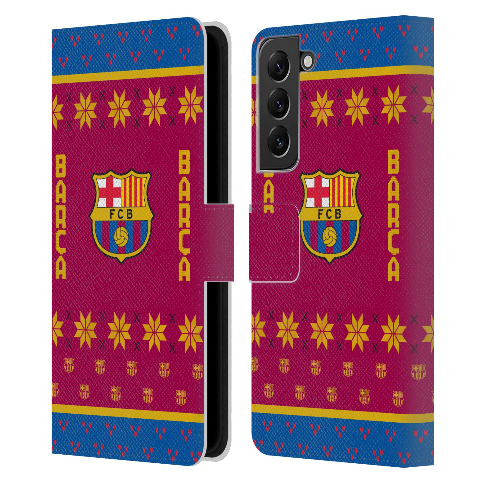 Pouzdro na mobil Samsung Galaxy S22+ 5G - HEAD CASE - FC Barcelona - Vánoční dres