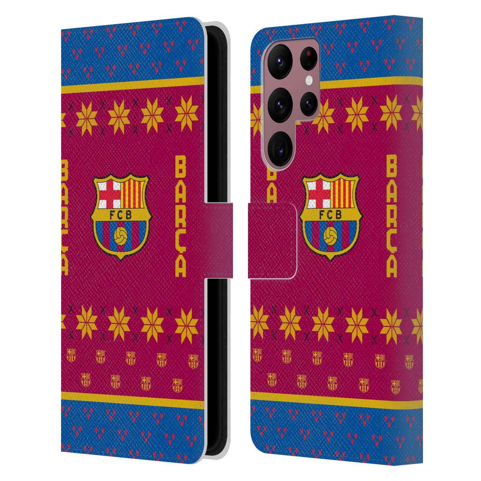 Pouzdro na mobil Samsung Galaxy S22 Ultra 5G - HEAD CASE - FC Barcelona - Vánoční dres