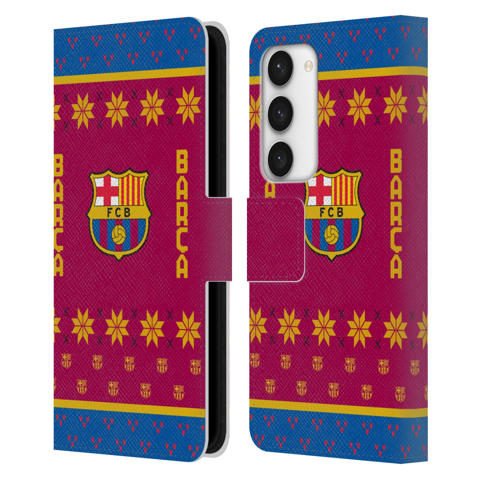 Pouzdro na mobil Samsung Galaxy S23 5G - HEAD CASE - FC Barcelona - Vánoční dres