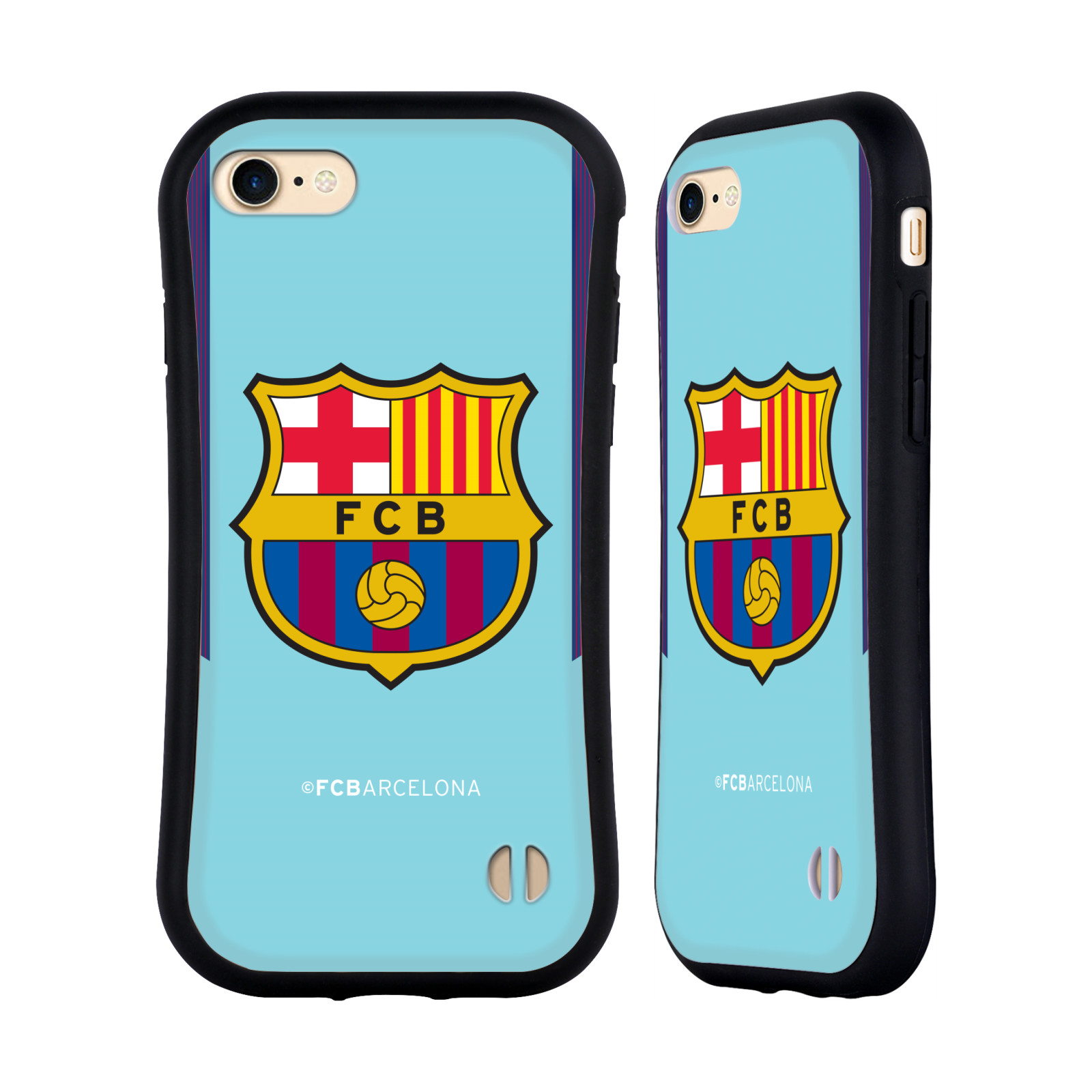 HEAD CASE odolný obal na mobil Apple Iphone 8 Fotbalový klub FC BARCELONA venkovní dres modrá velký znak