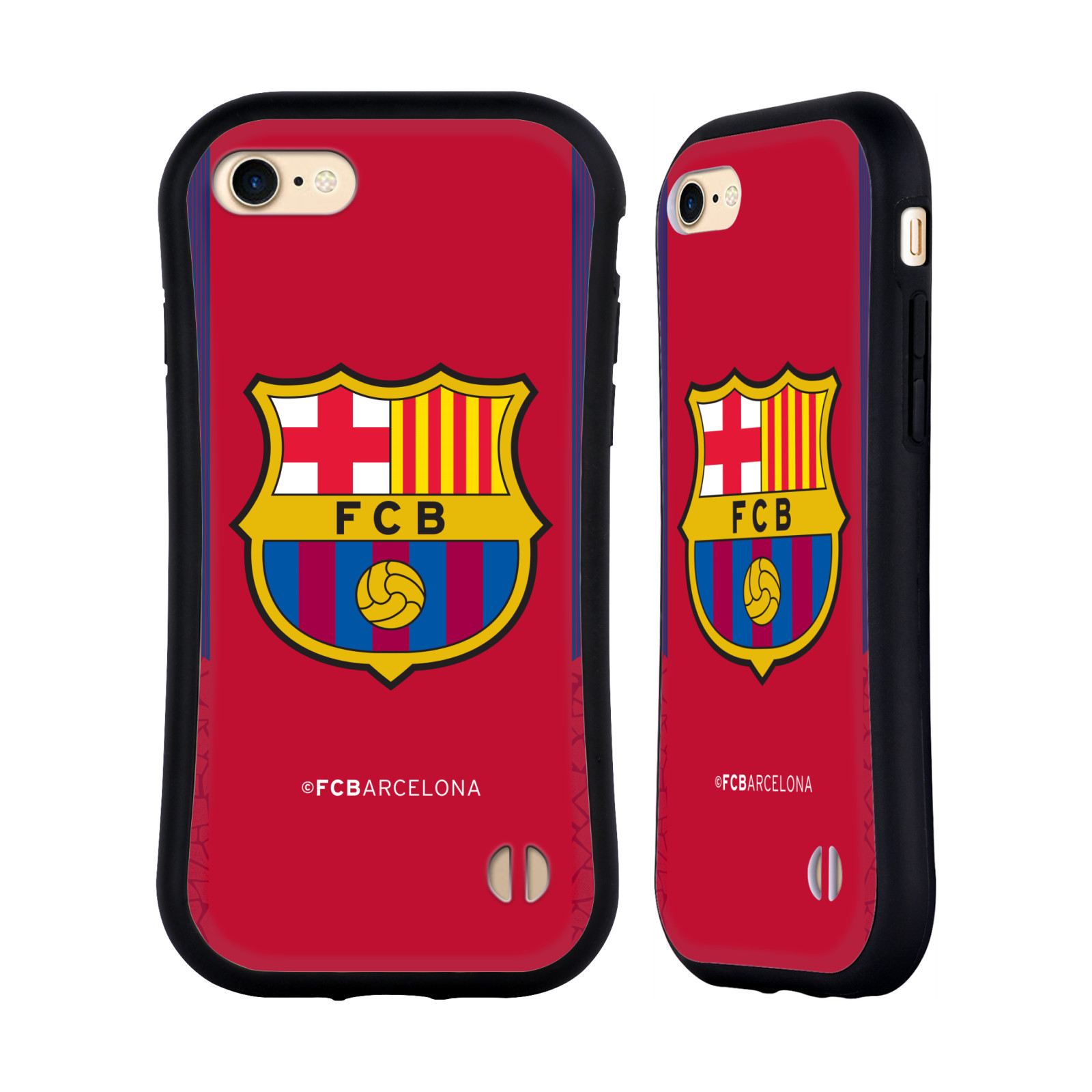 HEAD CASE odolný obal na mobil Apple Iphone 8 Fotbalový klub FC BARCELONA červené pozadí modré pruhy kraje velký znak