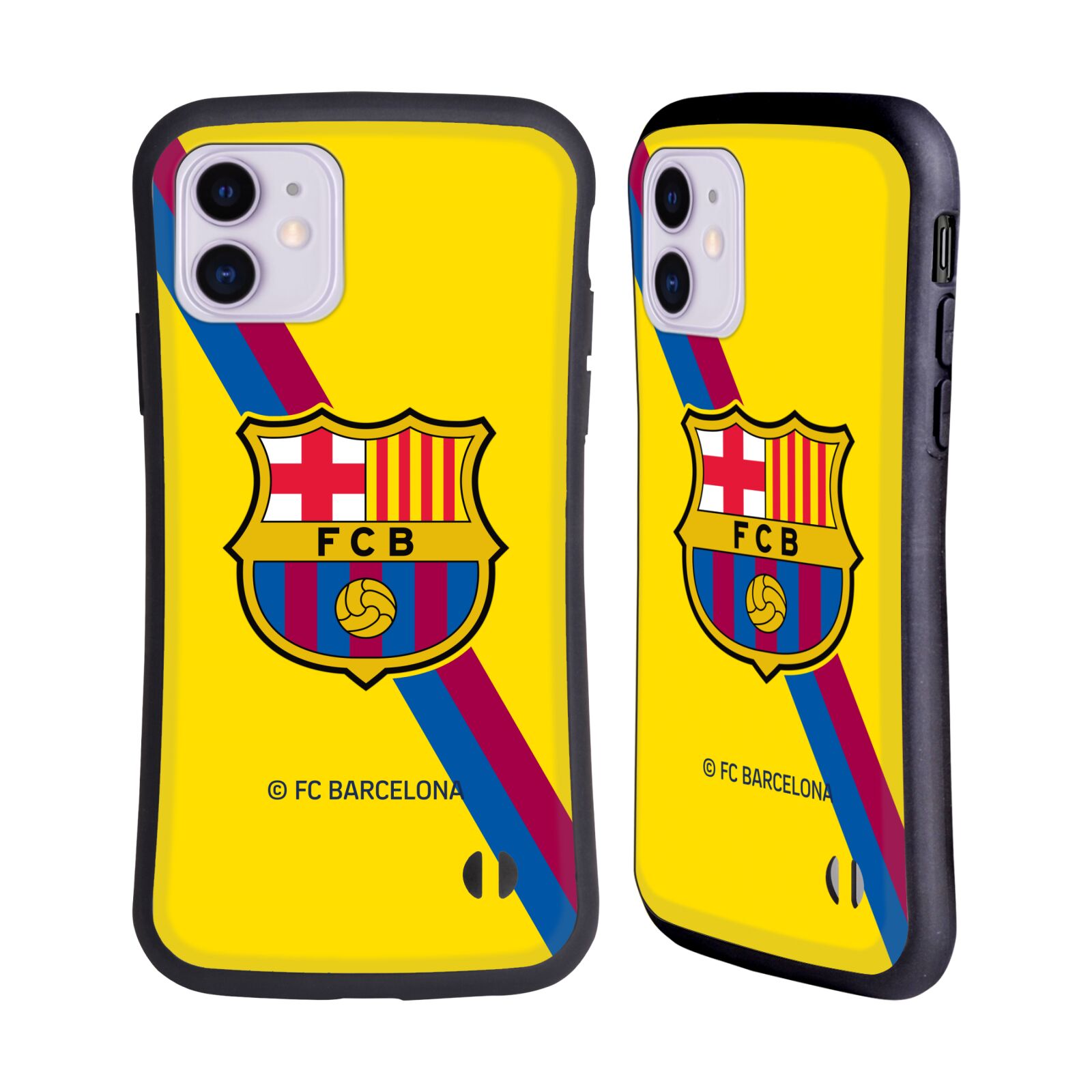 Odolný zadní obal pro mobil Apple Iphone 11 - HEAD CASE - FC Barcelona - Žlutý dres