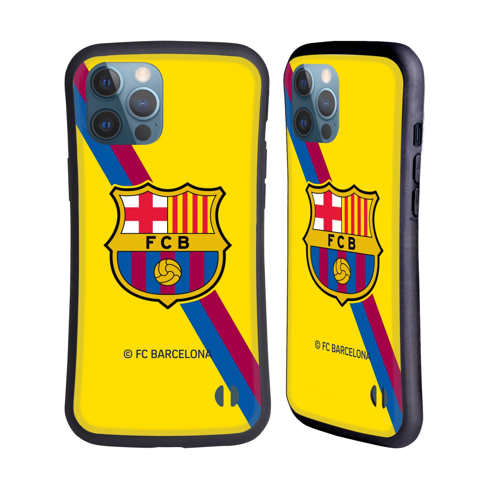 Odolný zadní obal pro mobil Apple iPhone 12 PRO MAX - HEAD CASE - FC Barcelona - Žlutý dres