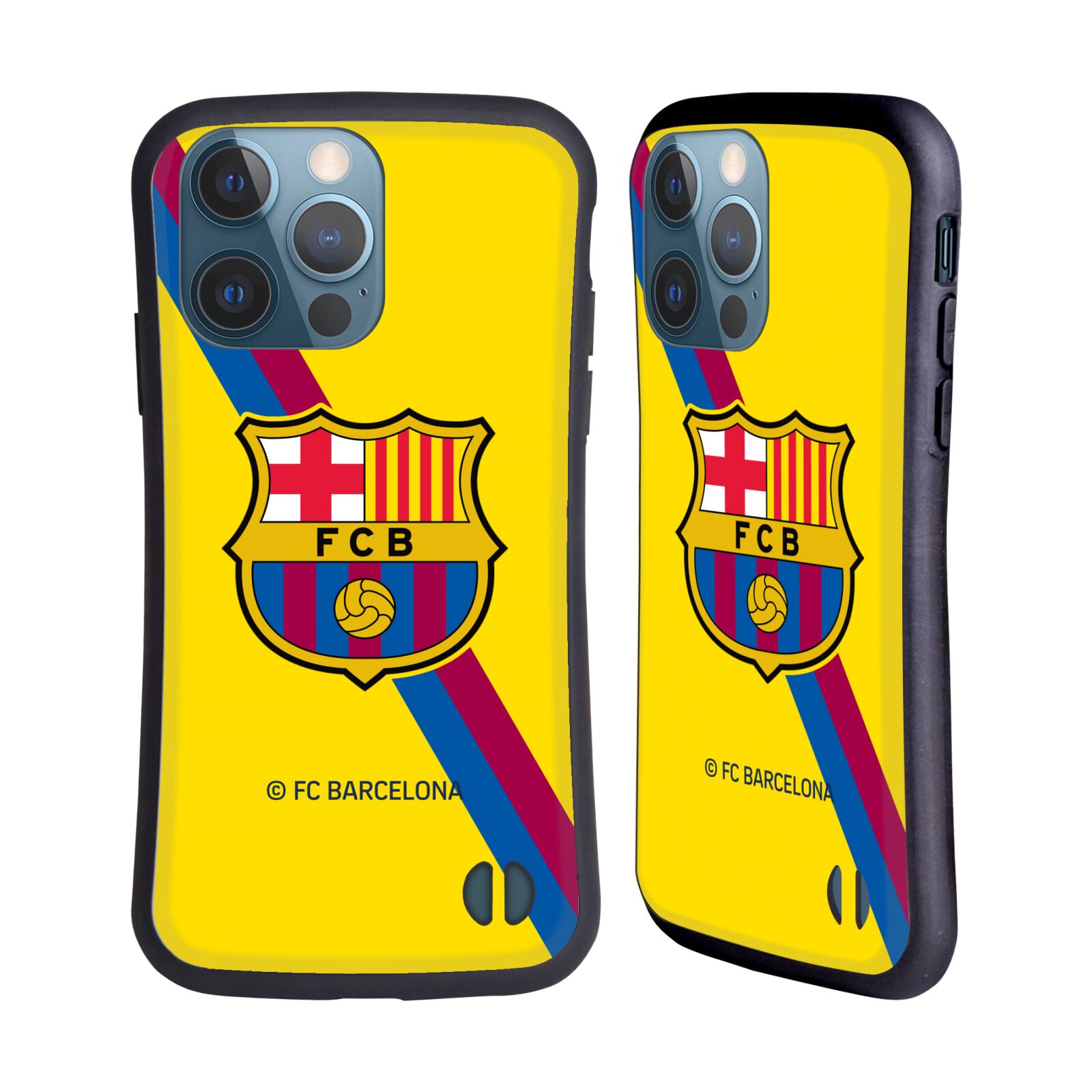 Odolný zadní obal pro mobil Apple iPhone 13 PRO - HEAD CASE - FC Barcelona - Žlutý dres
