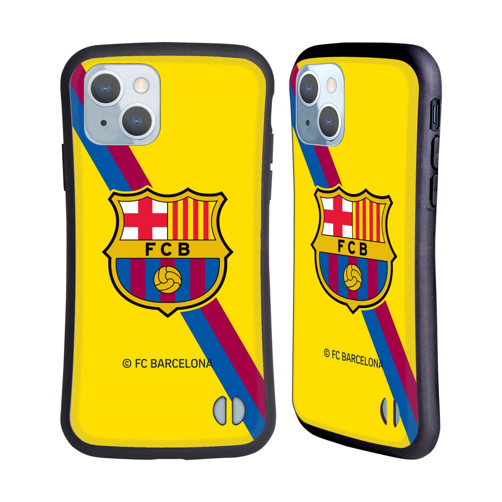 Odolný zadní obal pro mobil Apple iPhone 14 - HEAD CASE - FC Barcelona - Žlutý dres