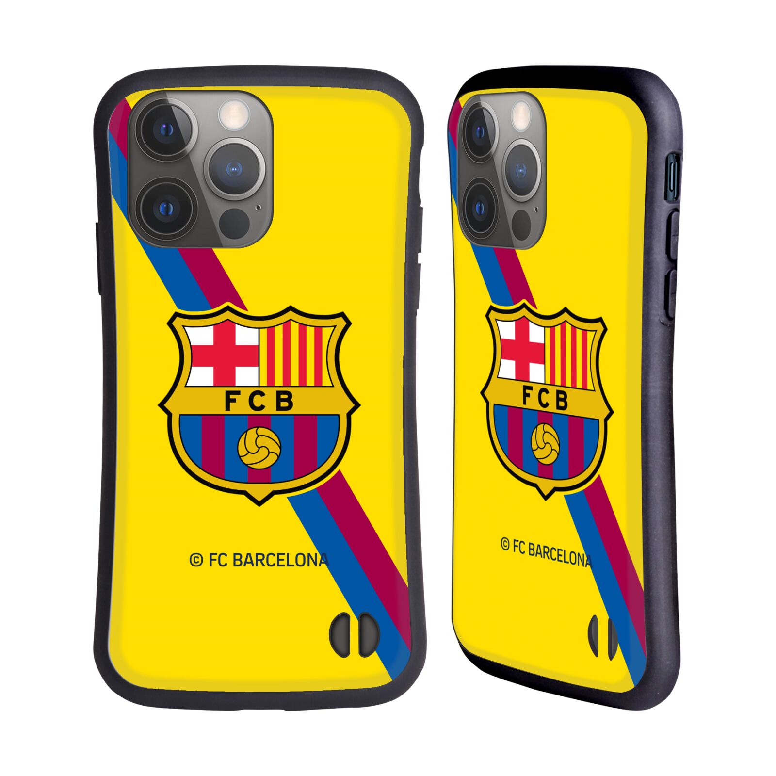 Odolný zadní obal pro mobil Apple iPhone 14 PRO - HEAD CASE - FC Barcelona - Žlutý dres