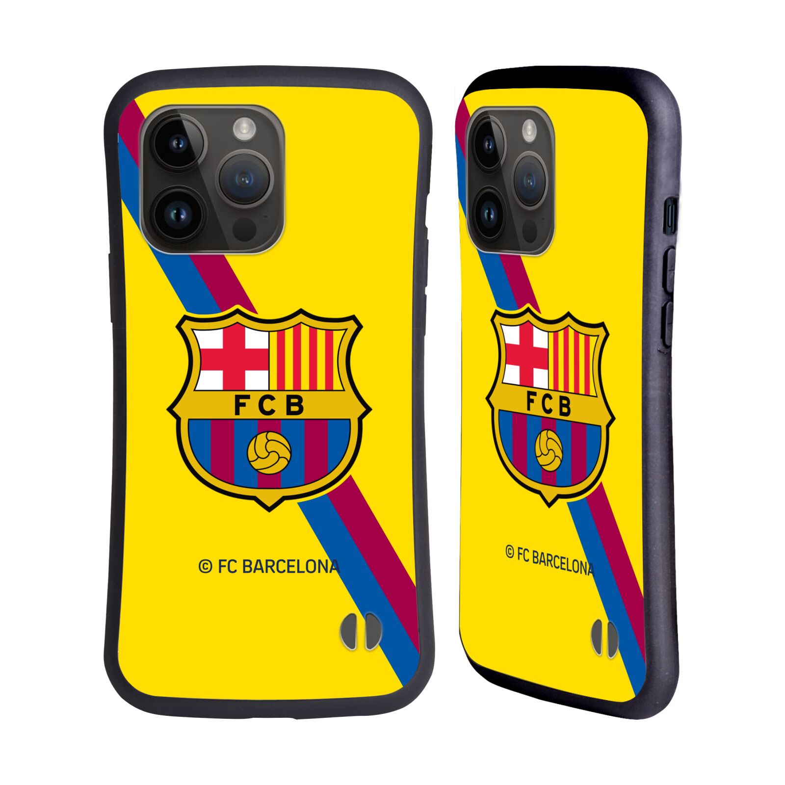 Odolný zadní obal pro mobil Apple iPhone 15 PRO MAX - HEAD CASE - FC Barcelona - Žlutý dres