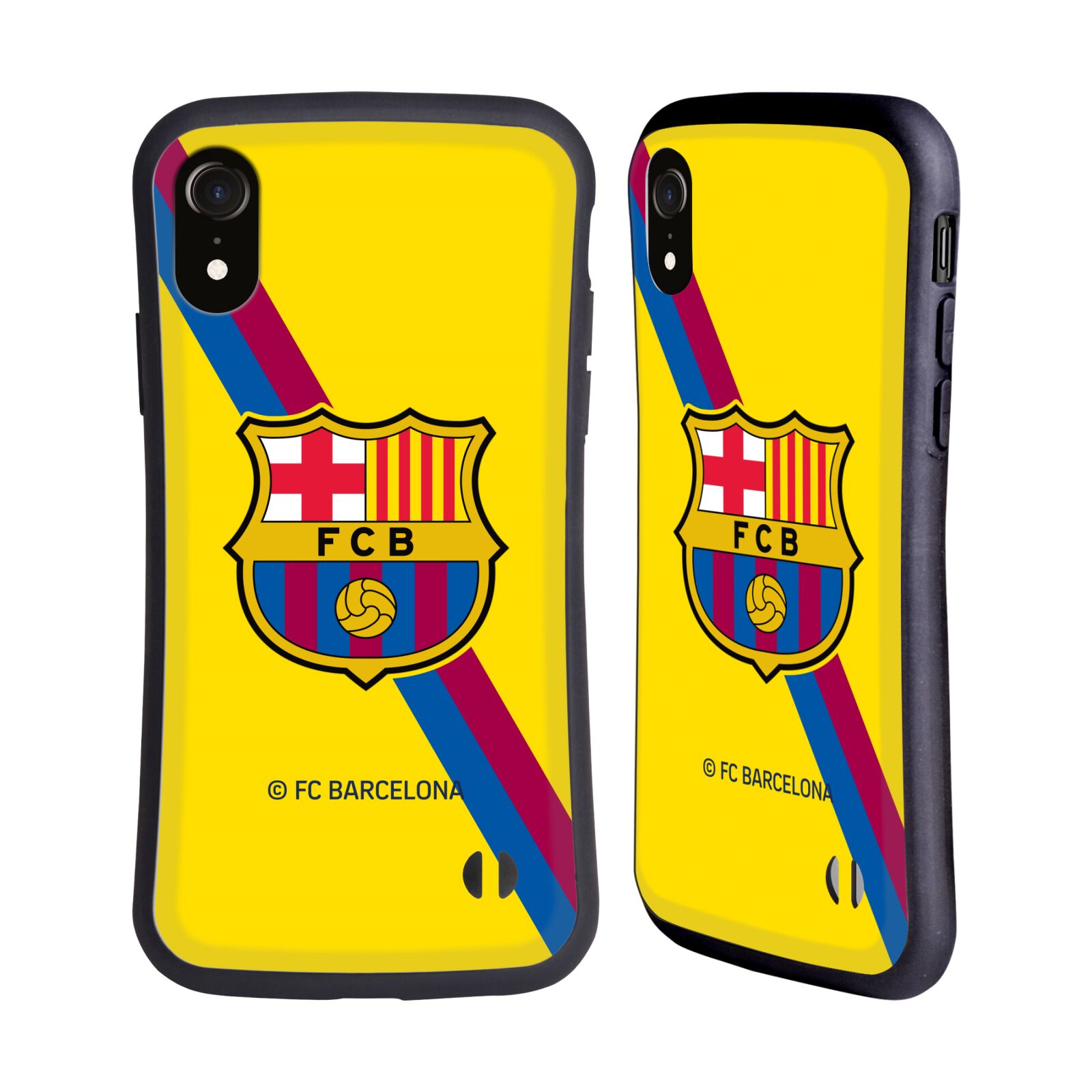 Odolný zadní obal pro mobil Apple Iphone XR - HEAD CASE - FC Barcelona - Žlutý dres