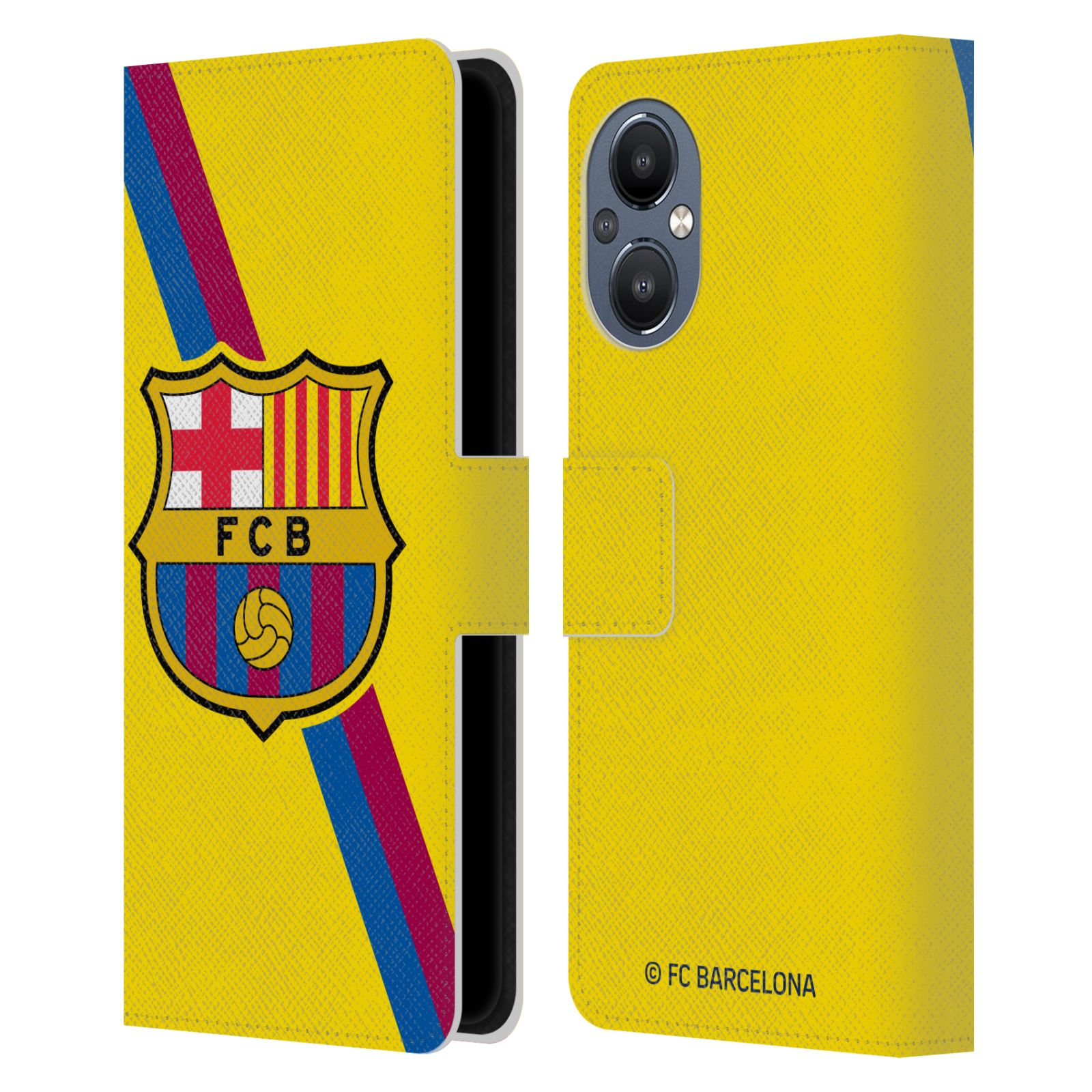 Pouzdro na mobil OnePlus Nord N20 5G - HEAD CASE - FC Barcelona - Dres Hosté žlutý