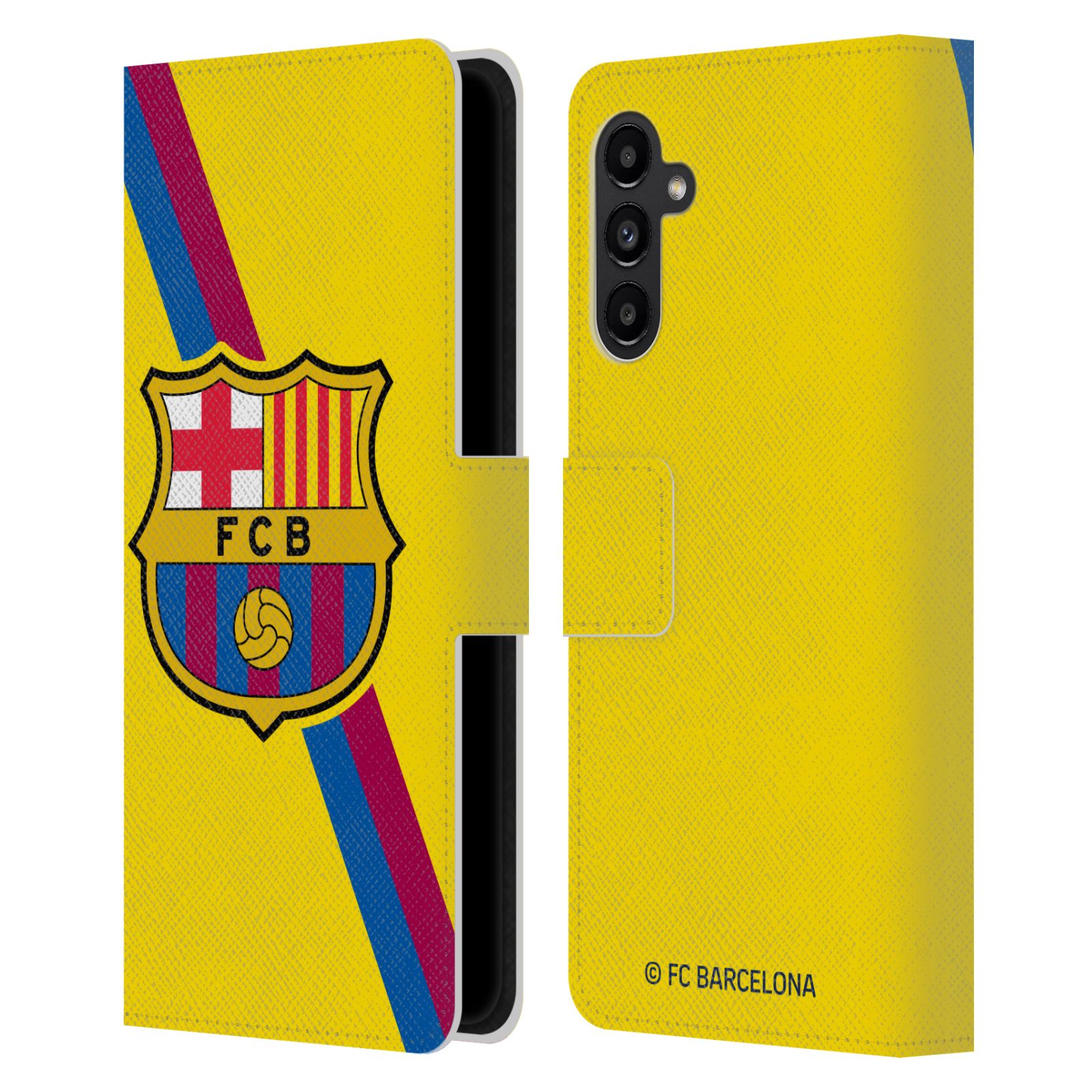 Pouzdro na mobil Samsung Galaxy A13 5G - HEAD CASE - FC Barcelona - Dres Hosté žlutý