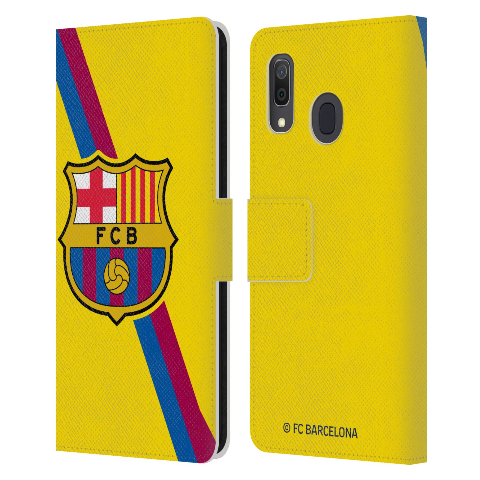 Pouzdro na mobil Samsung Galaxy A33 5G - HEAD CASE - FC Barcelona - Dres Hosté žlutý
