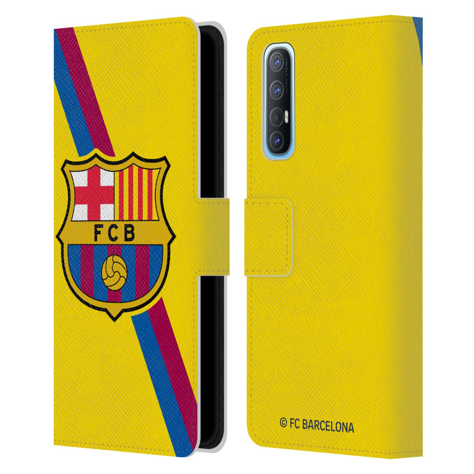Pouzdro na mobil Oppo Find X2 NEO - HEAD CASE - FC Barcelona - Dres Hosté žlutý