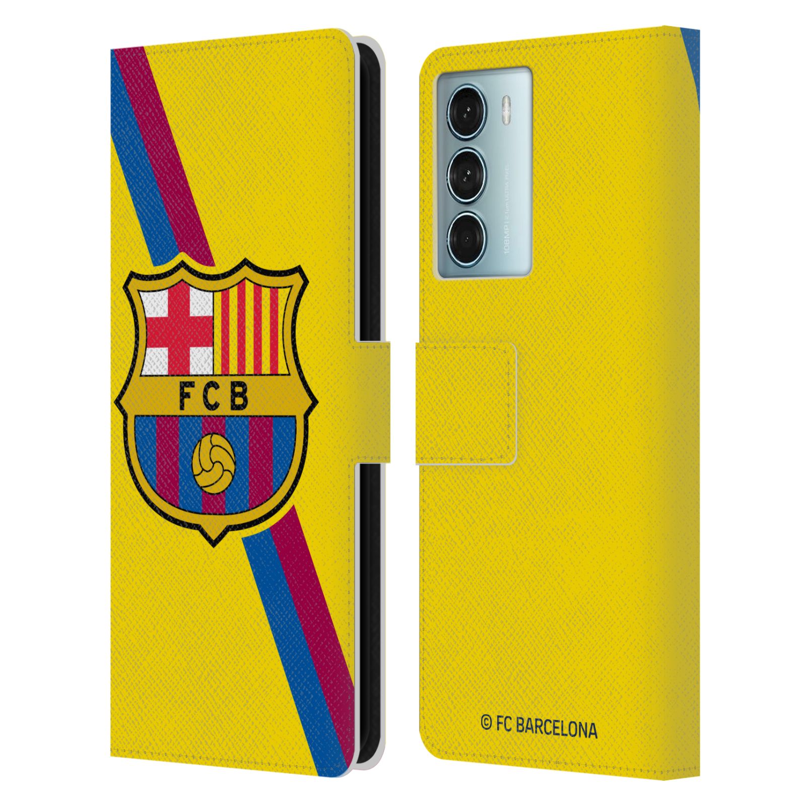 Pouzdro na mobil Motorola Moto G200 5G - HEAD CASE - FC Barcelona - Dres Hosté žlutý