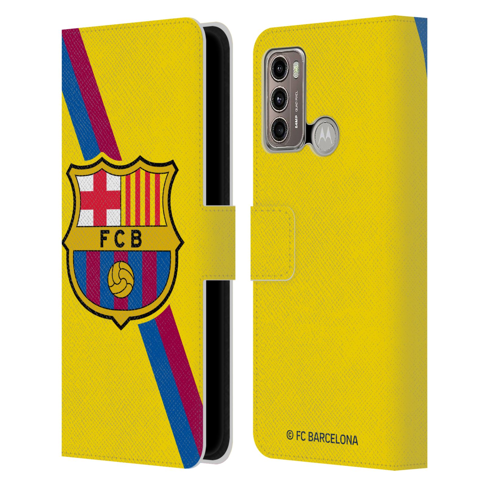 Pouzdro na mobil Motorola Moto G60 - HEAD CASE - FC Barcelona - Dres Hosté žlutý