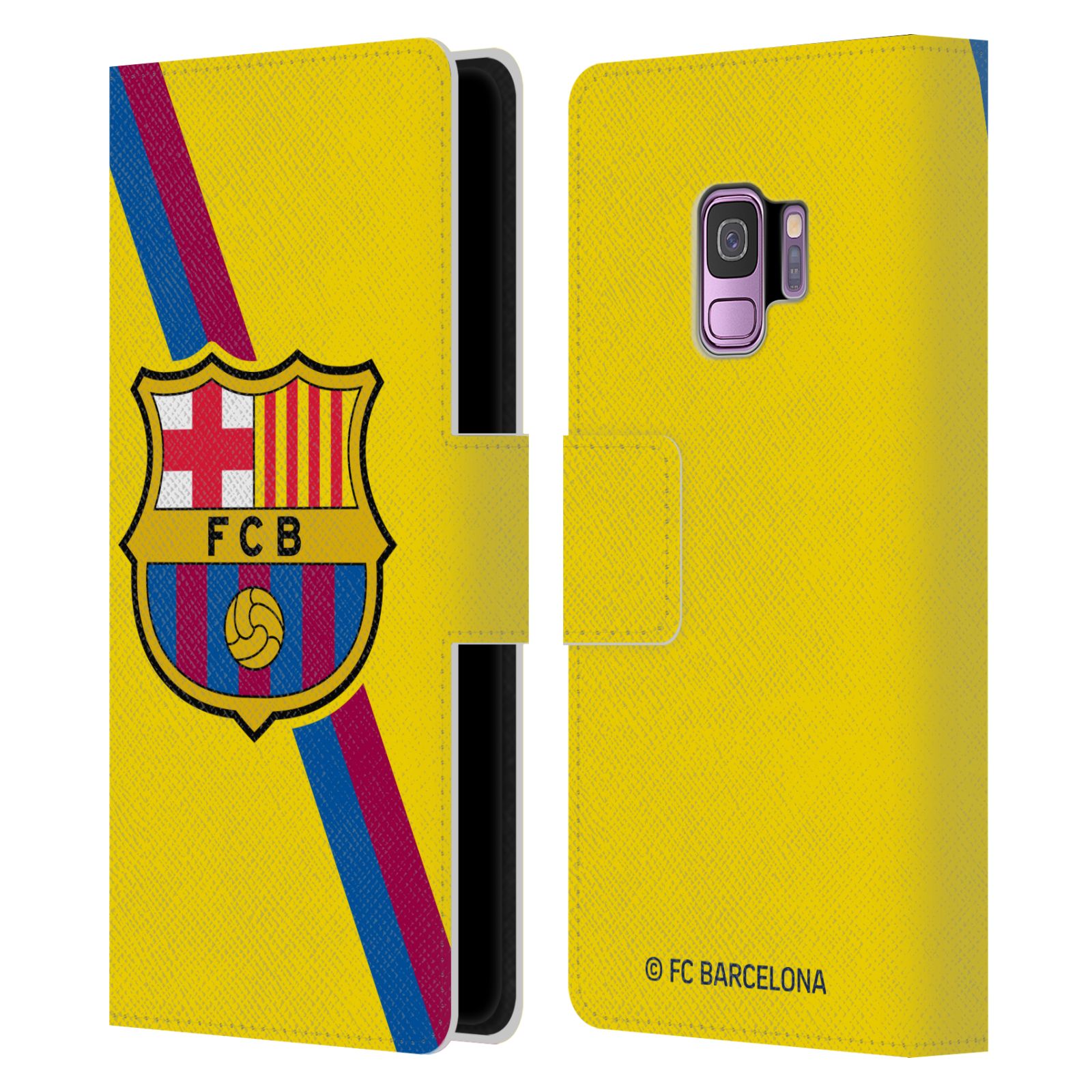 Pouzdro na mobil Samsung Galaxy S9 - HEAD CASE - FC Barcelona - Dres Hosté žlutý