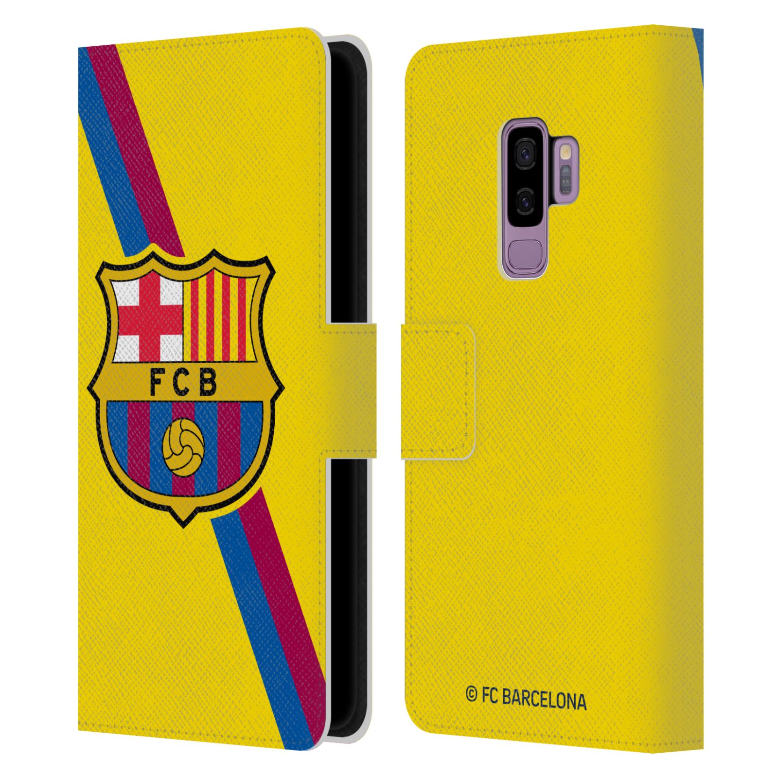 Pouzdro na mobil Samsung Galaxy S9+ / S9 PLUS - HEAD CASE - FC Barcelona - Dres Hosté žlutý