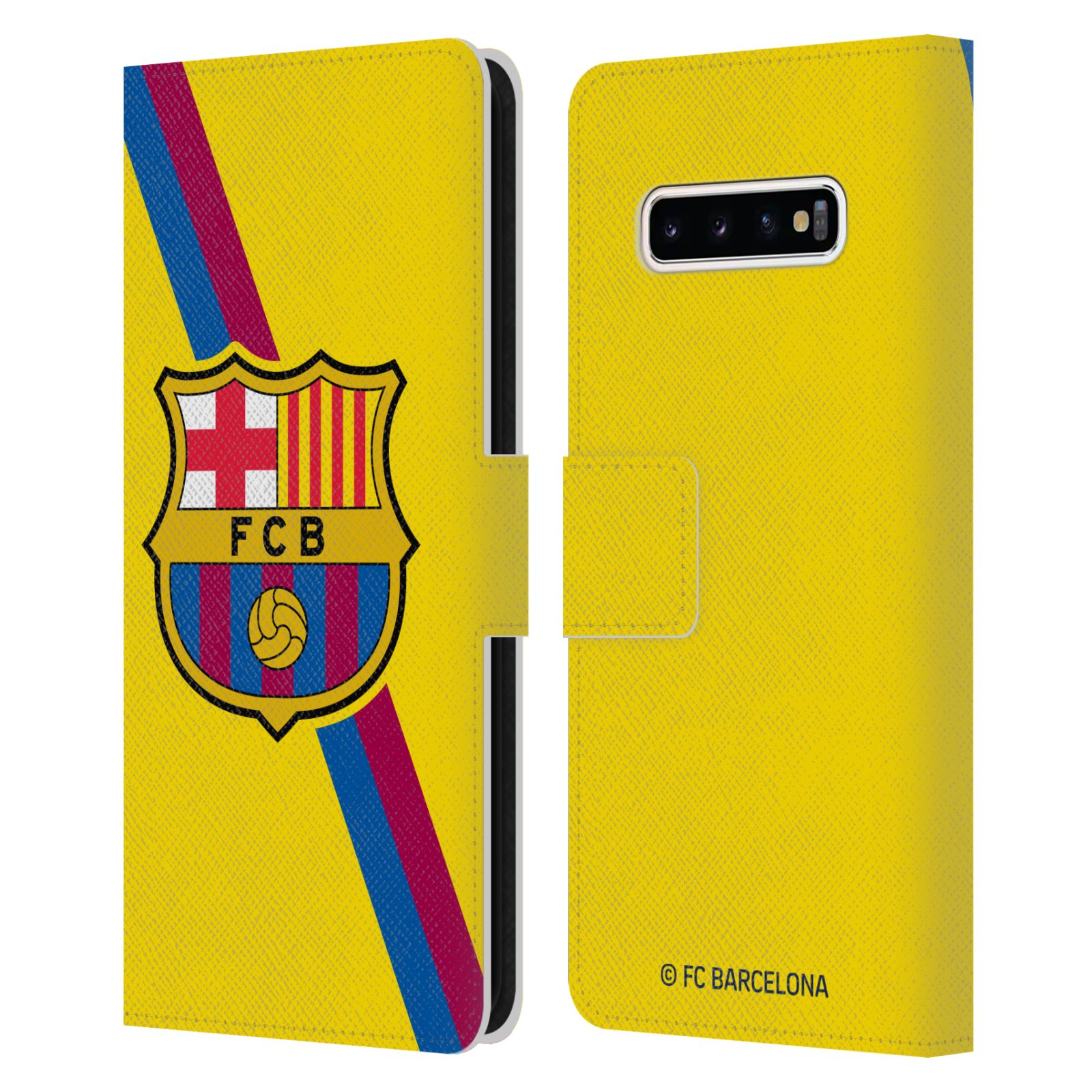 Pouzdro na mobil Samsung Galaxy S10+ - HEAD CASE - FC Barcelona - Dres Hosté žlutý