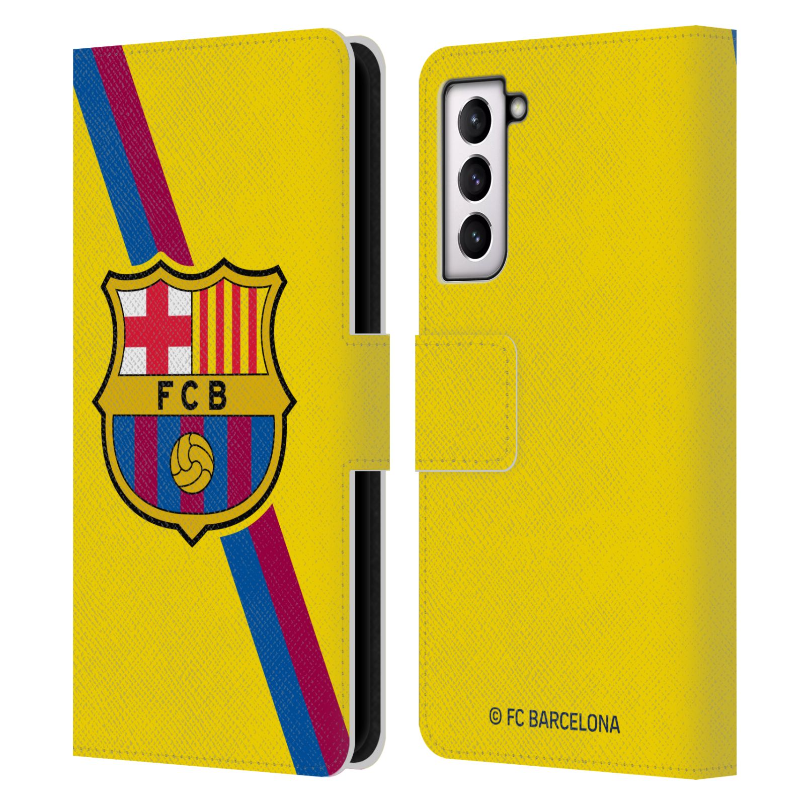 Pouzdro na mobil Samsung Galaxy S21 / S21 5G - HEAD CASE - FC Barcelona - Dres Hosté žlutý