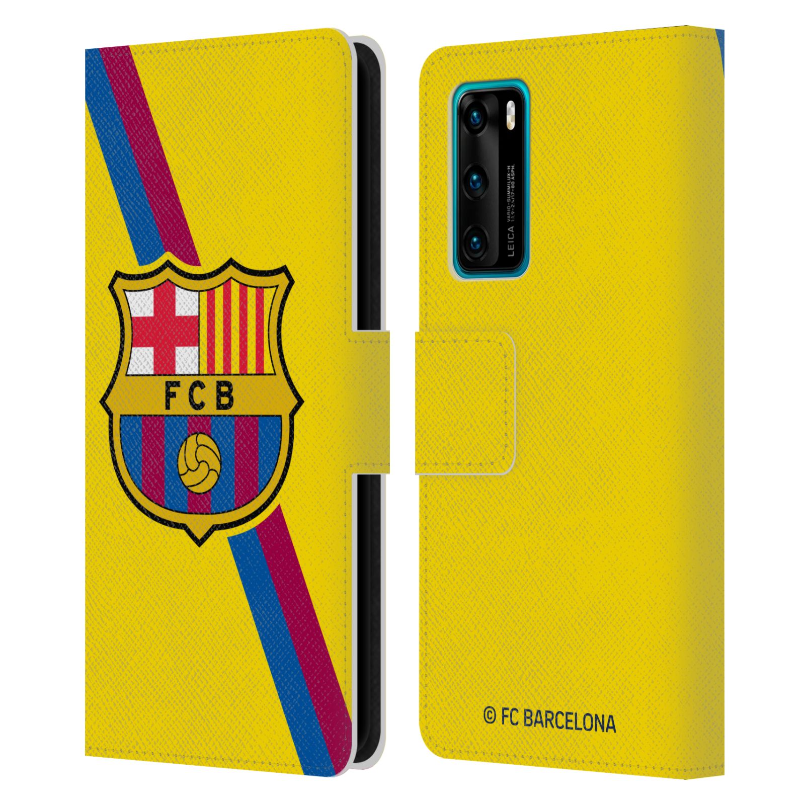 Pouzdro na mobil Huawei P40 - HEAD CASE - FC Barcelona - Dres Hosté žlutý