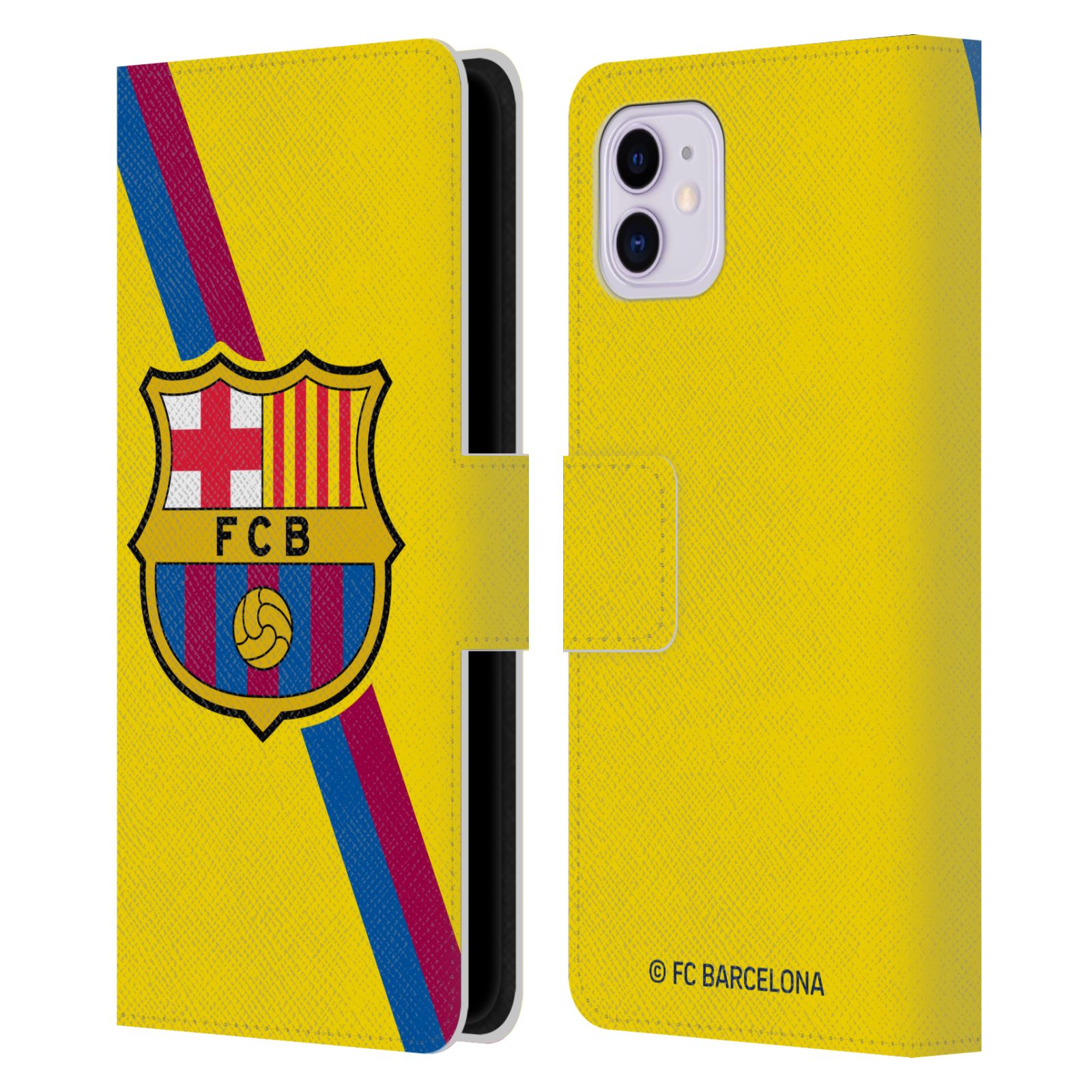 Pouzdro na mobil Apple Iphone 11 - HEAD CASE - FC Barcelona - Dres Hosté žlutý